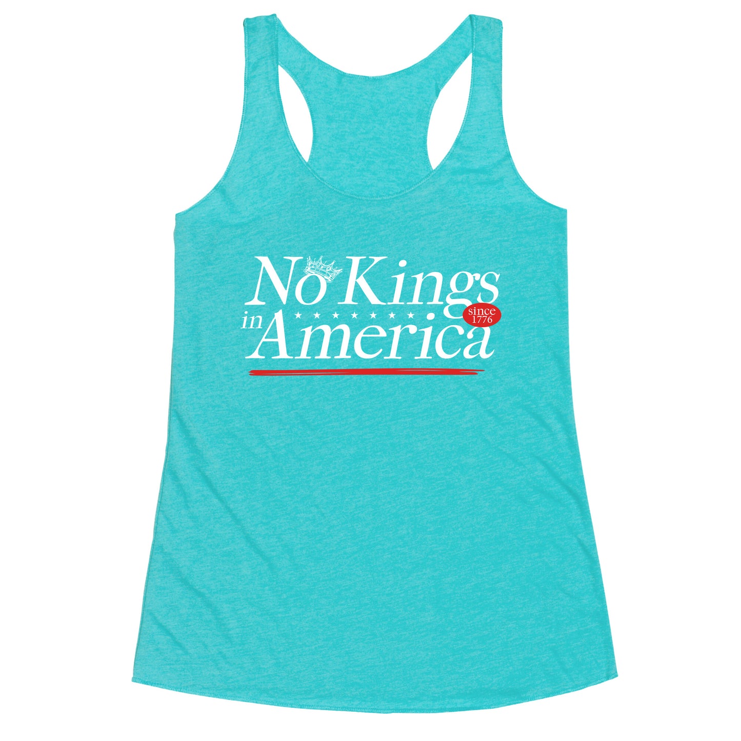 No Kings In America Anti Trump Racerback Tank