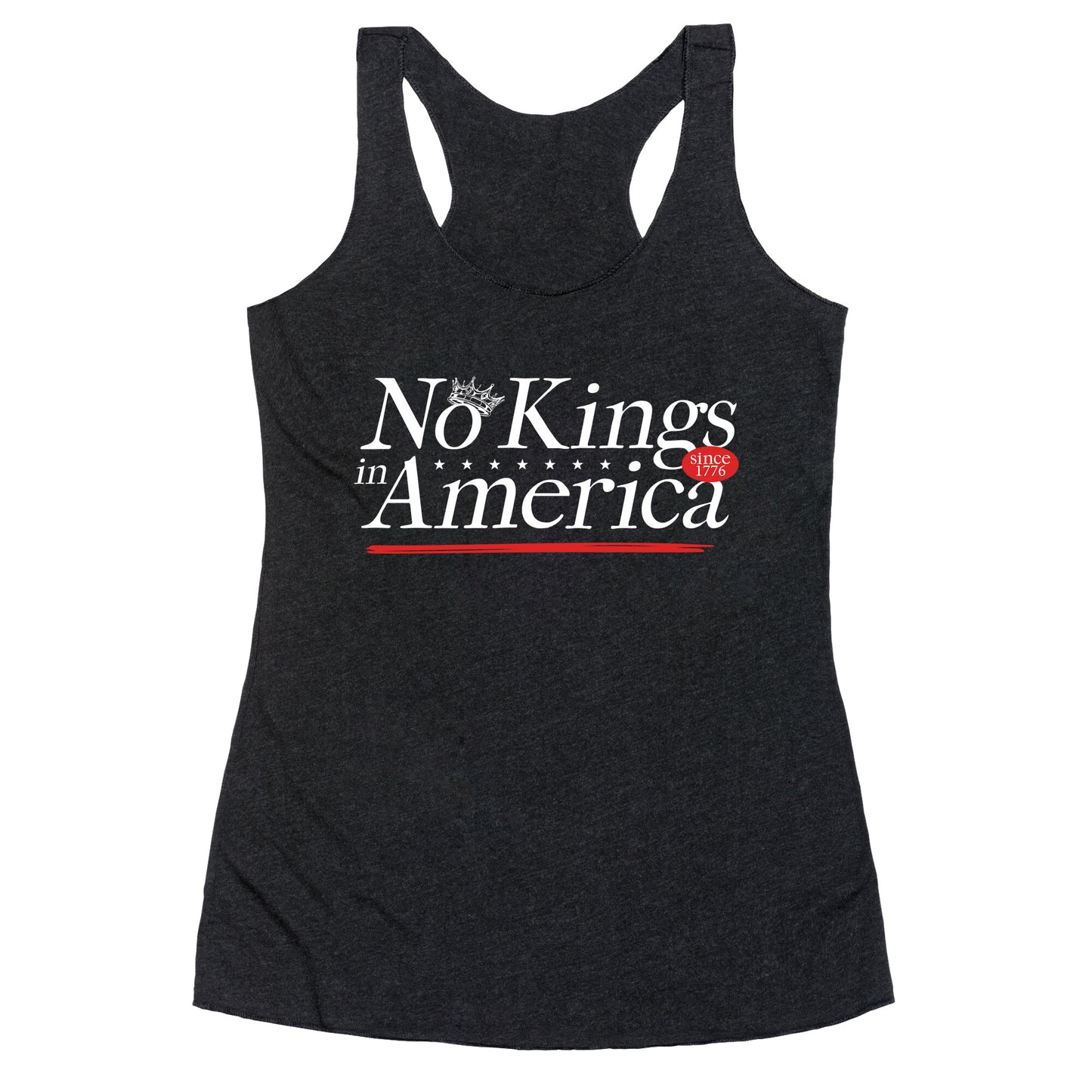 No Kings In America Anti Trump Racerback Tank