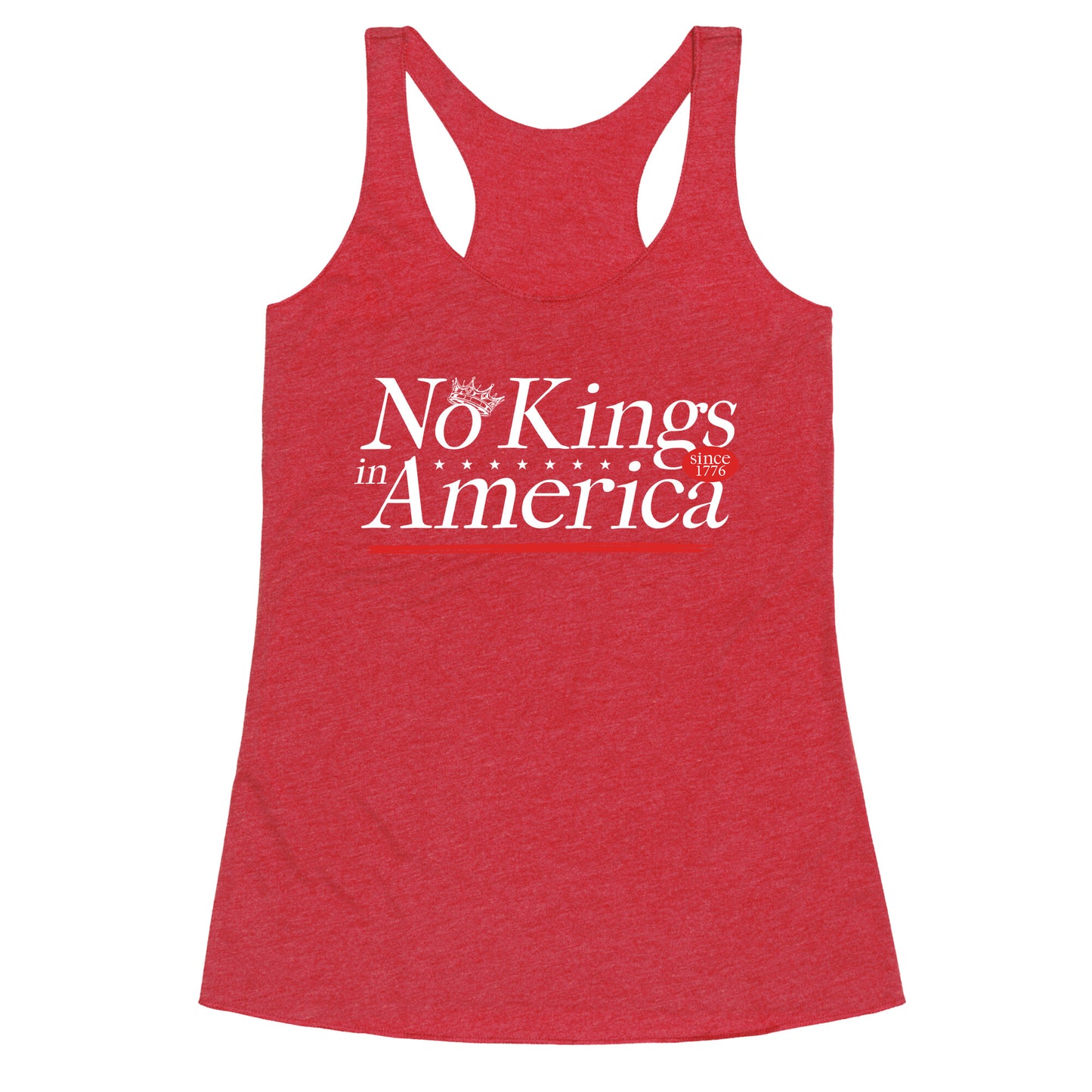 No Kings In America Anti Trump Racerback Tank