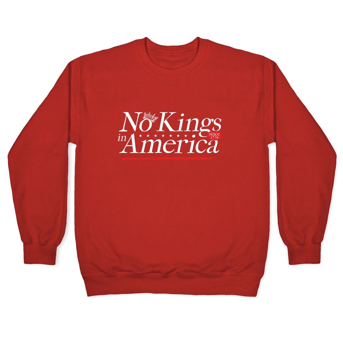 No Kings In America Anti Trump Crewneck Sweatshirt