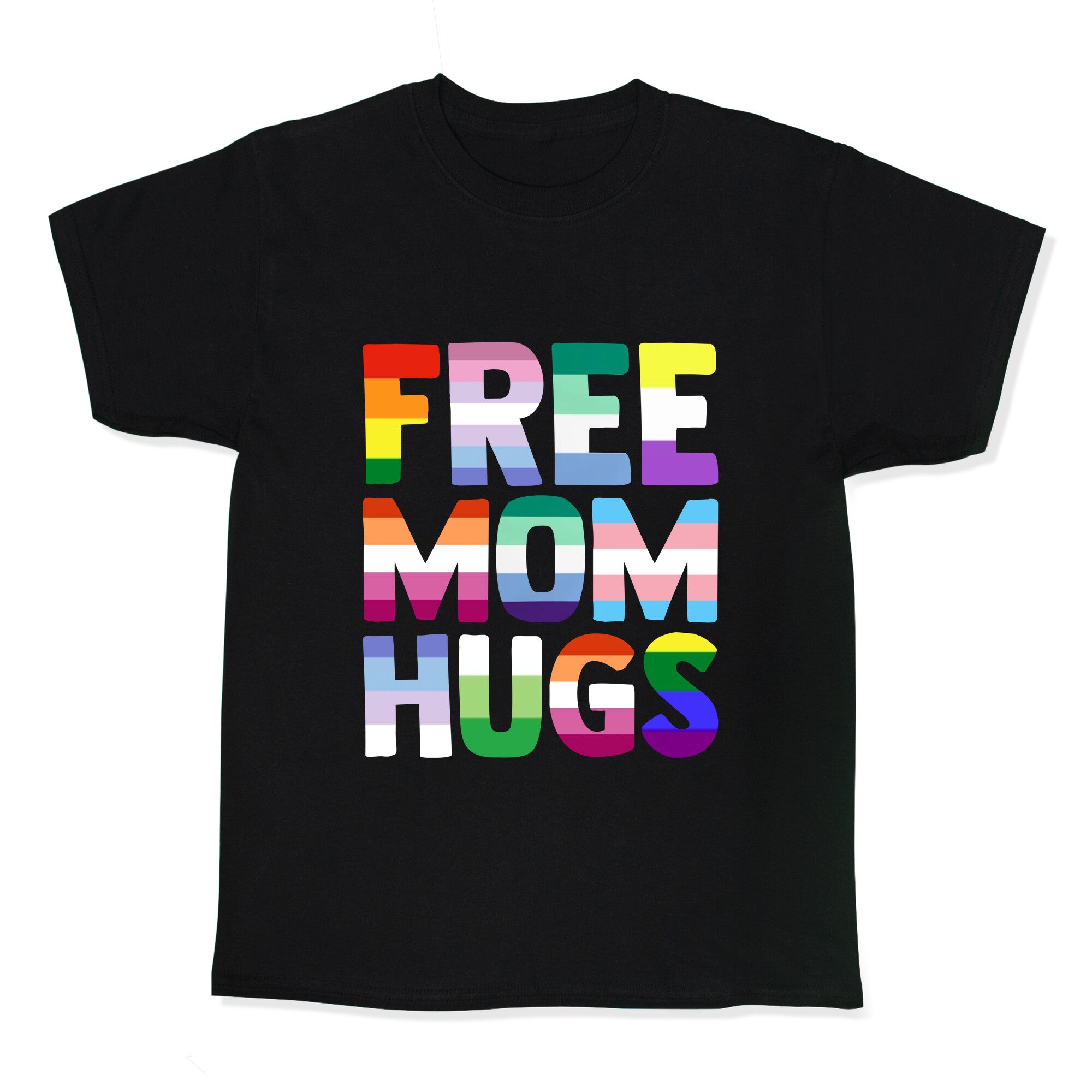 Free Mom Hugs Rainbow Kids Tee
