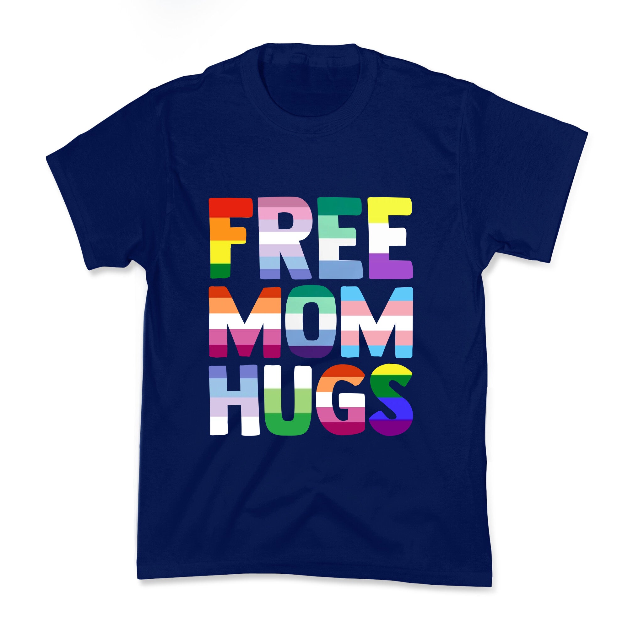 Free Mom Hugs Rainbow Kids Tee