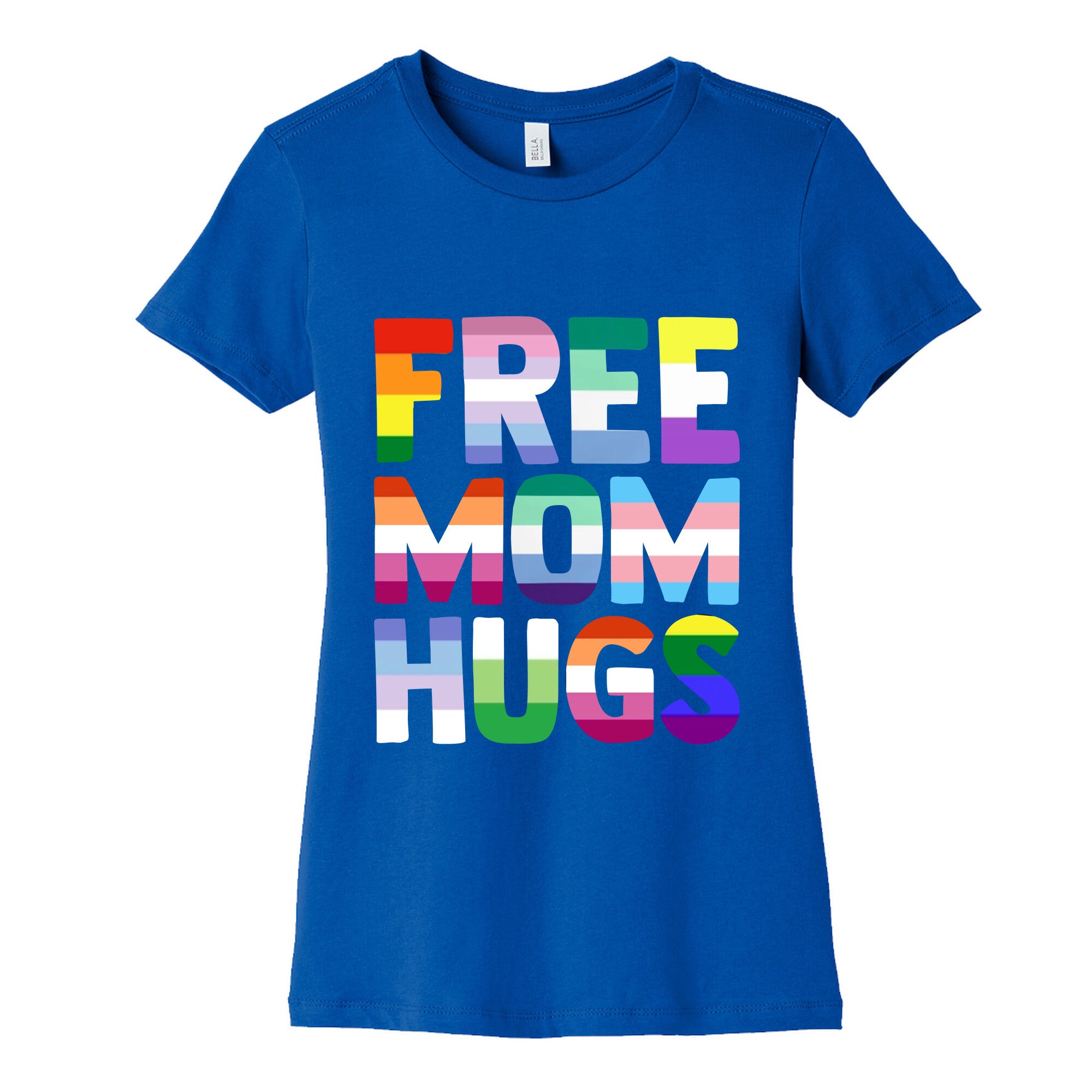 Free Mom Hugs Rainbow Womens Cotton Tee