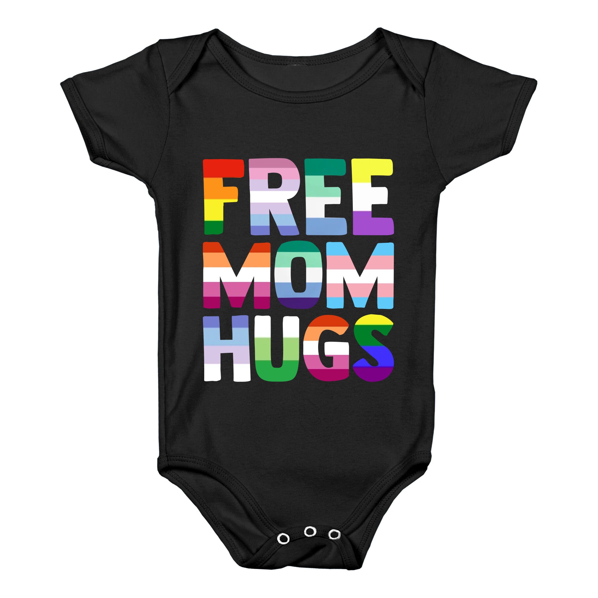 Free Mom Hugs Rainbow Baby One-Piece