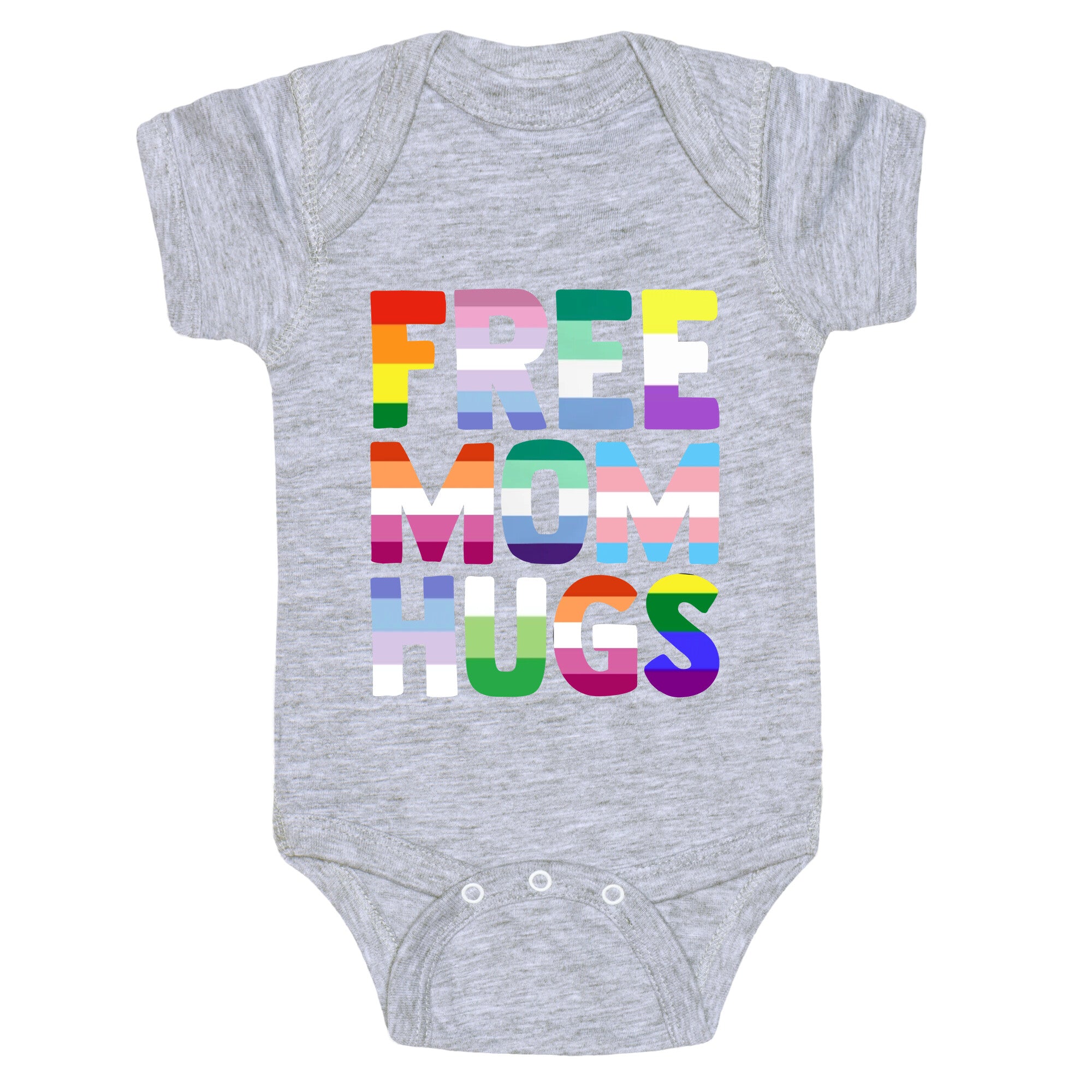 Free Mom Hugs Rainbow Baby One-Piece