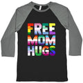Free Mom Hugs Rainbow Baseball Tee