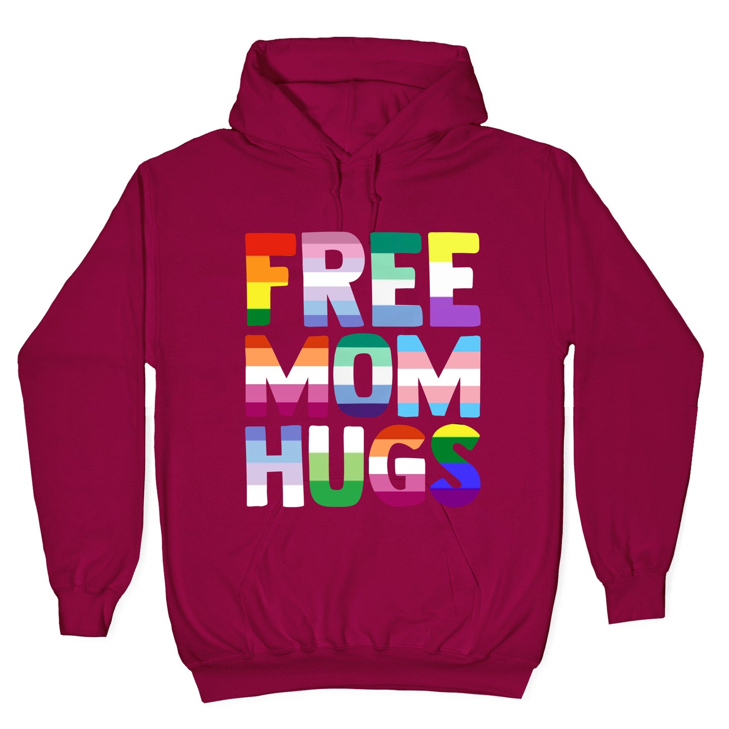 Free Mom Hugs Rainbow Hoodie
