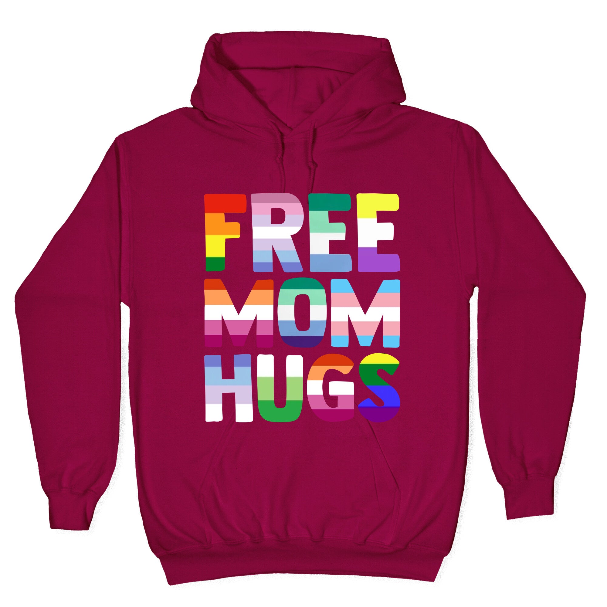 Free Mom Hugs Rainbow Hoodie