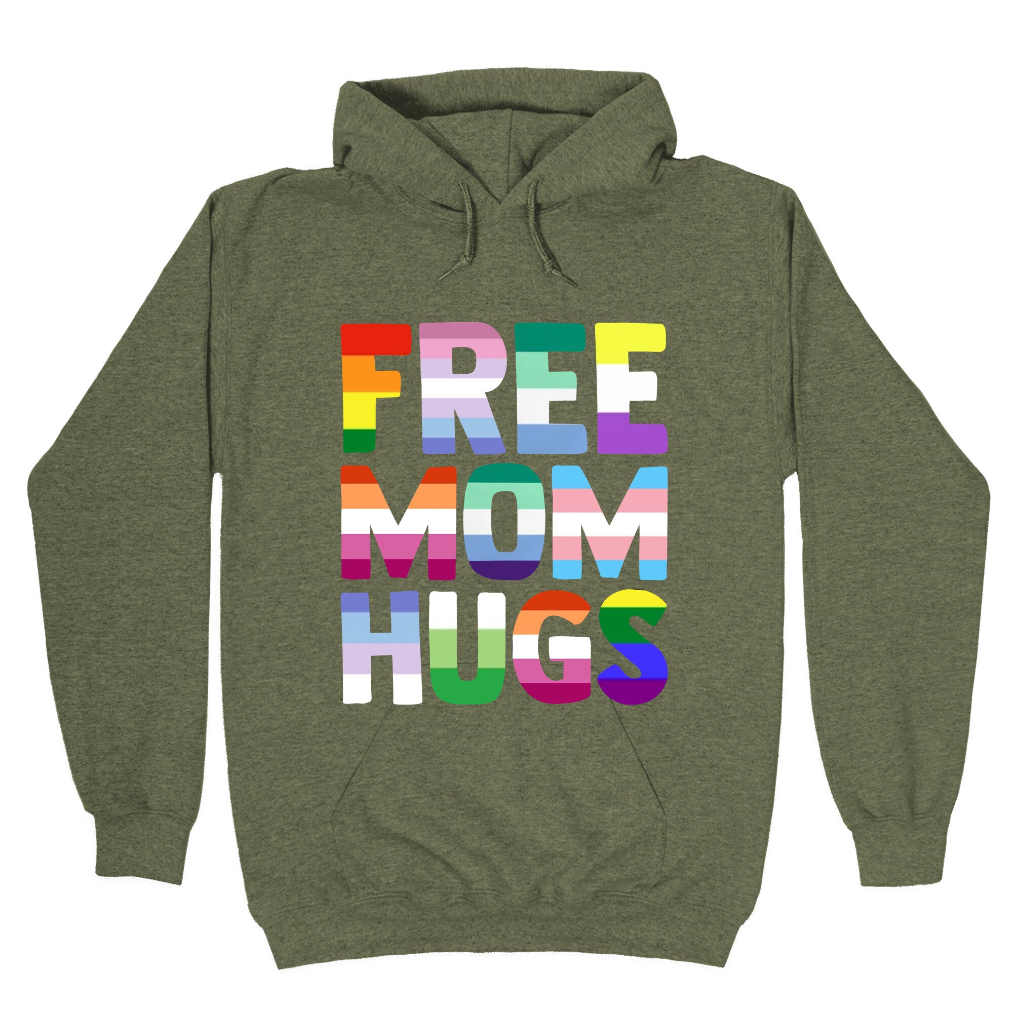 Free Mom Hugs Rainbow Hoodie