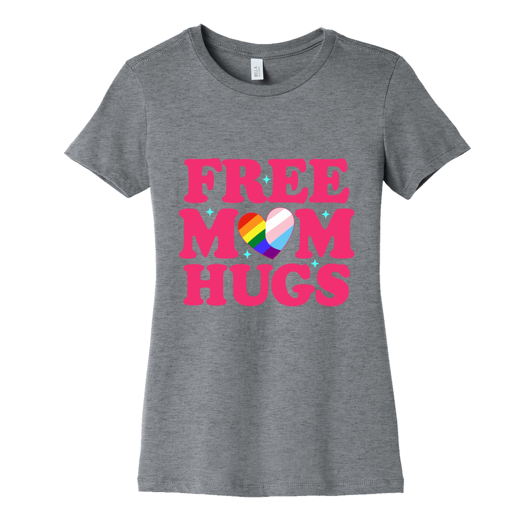 Free Mom Hugs Pride Womens Cotton Tee