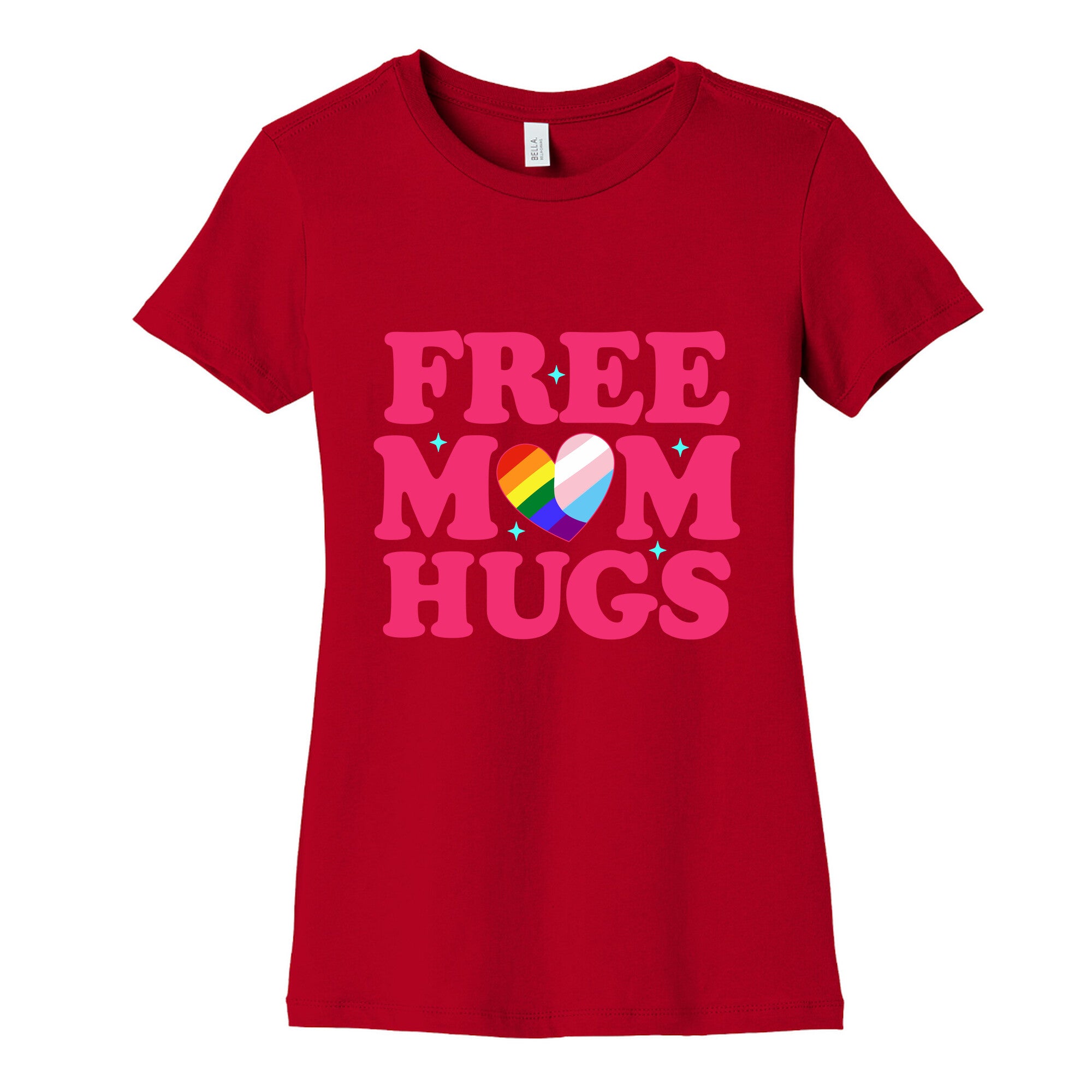 Free Mom Hugs Pride Womens Cotton Tee