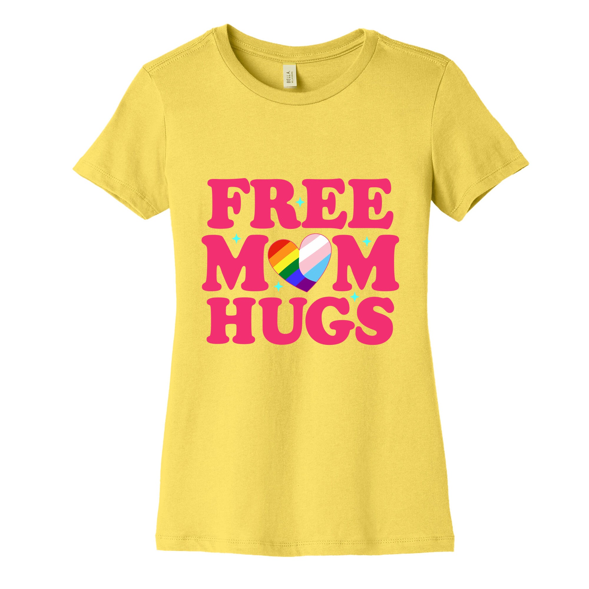 Free Mom Hugs Pride Womens Cotton Tee