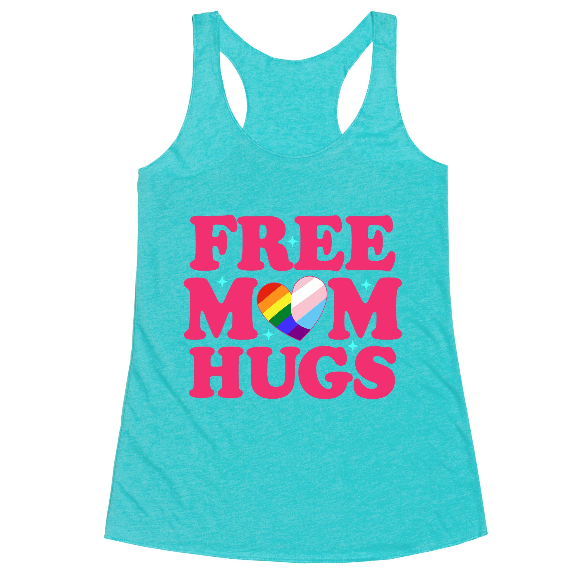 Free Mom Hugs Pride Racerback Tank