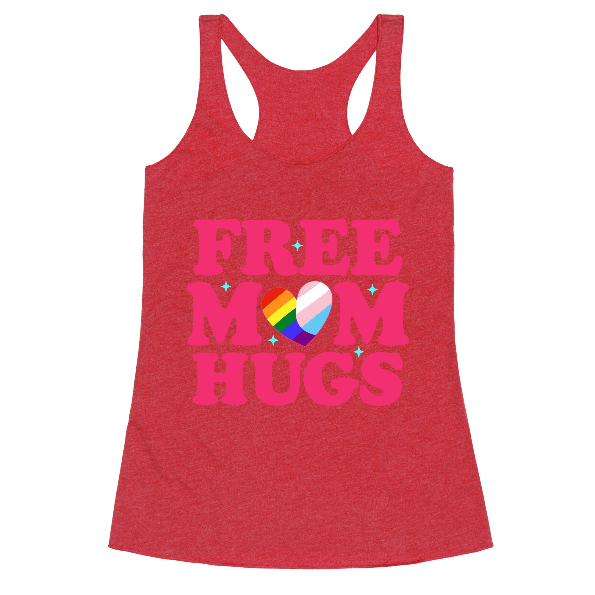 Free Mom Hugs Pride Racerback Tank