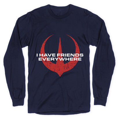 I Have Friends Everywhere Red Longsleeve Tee