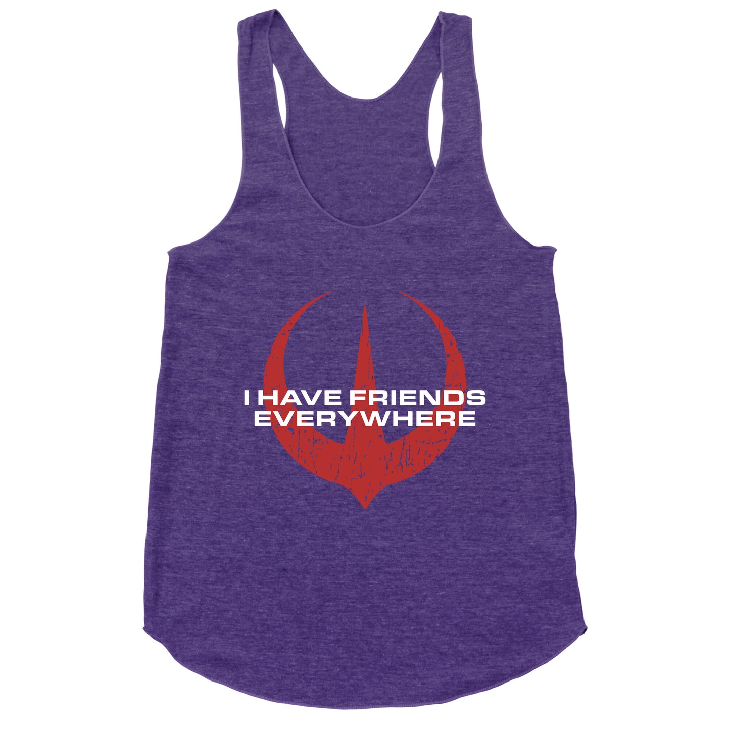 I Have Friends Everywhere Red Racerback Tank