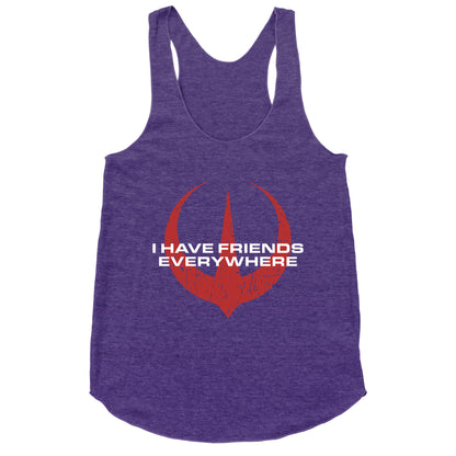 I Have Friends Everywhere Red Racerback Tank