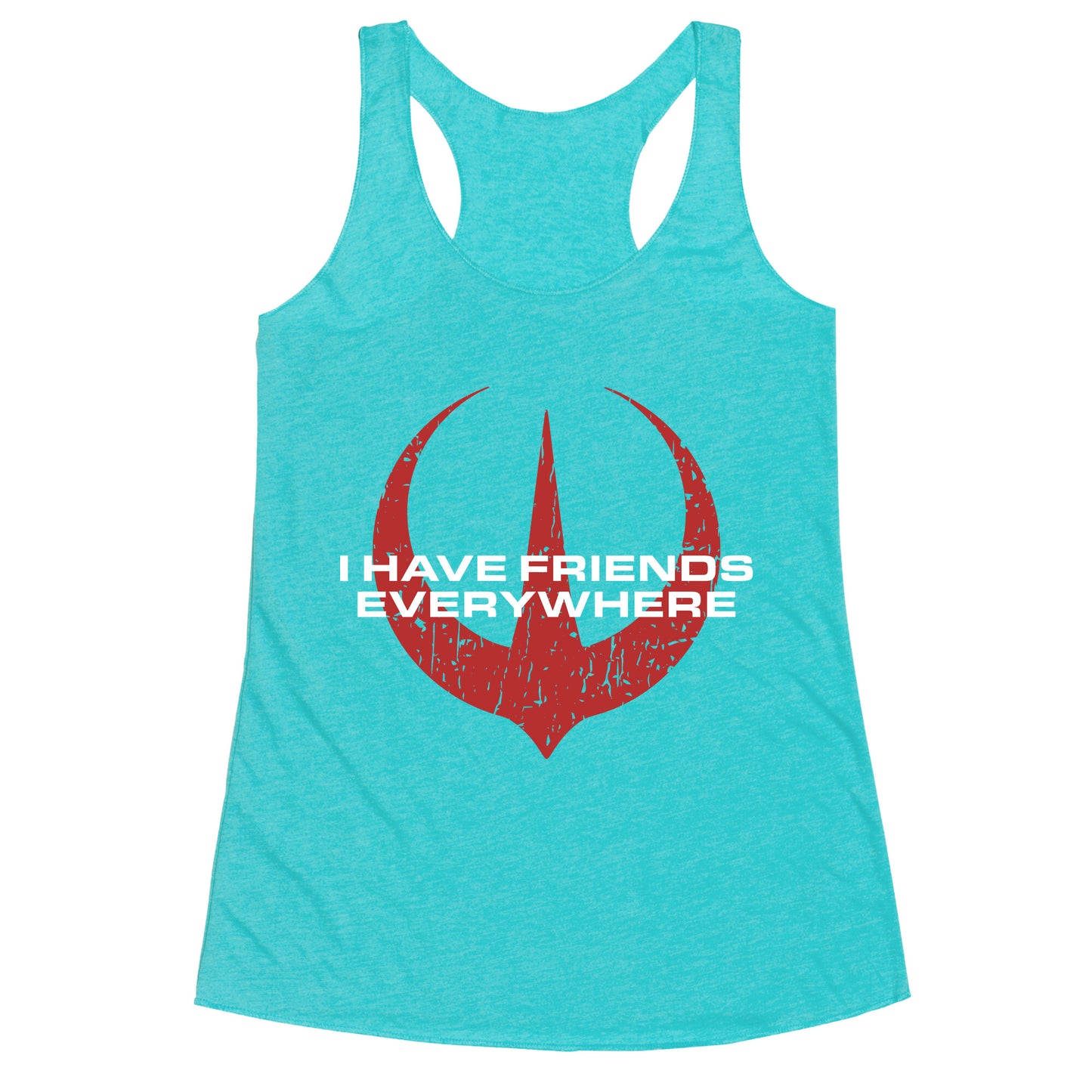 I Have Friends Everywhere Red Racerback Tank