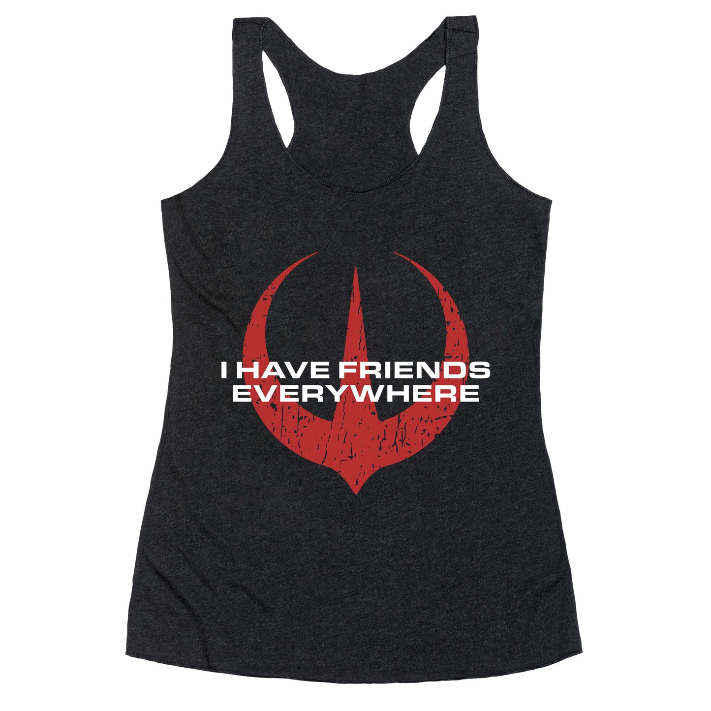 I Have Friends Everywhere Red Racerback Tank