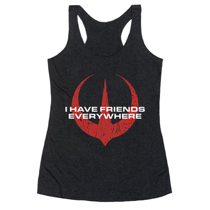 I Have Friends Everywhere Red Racerback Tank