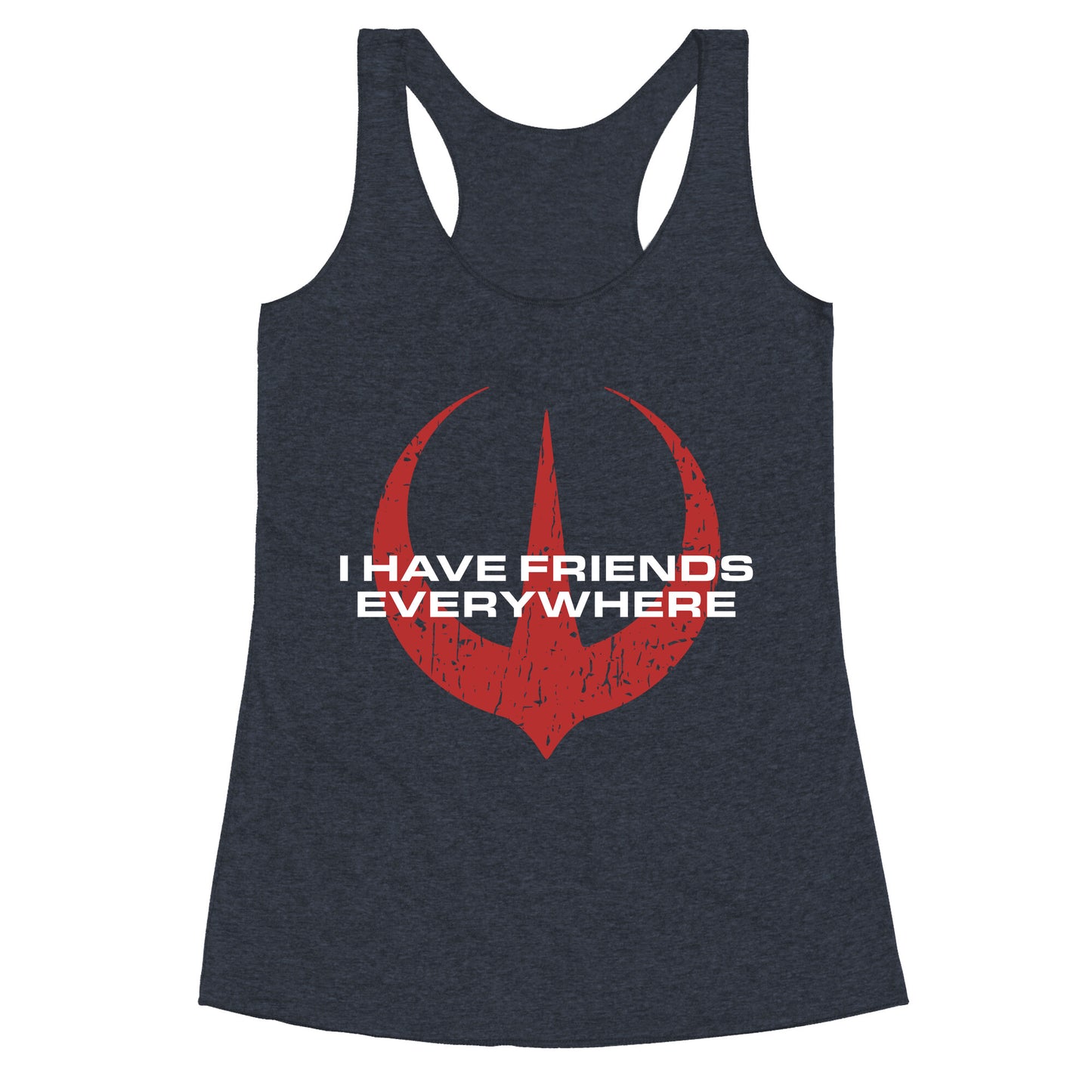I Have Friends Everywhere Red Racerback Tank