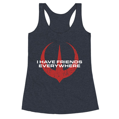 I Have Friends Everywhere Red Racerback Tank