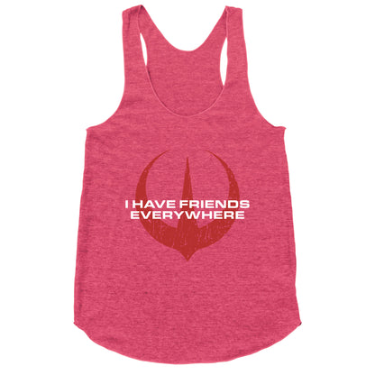 I Have Friends Everywhere Red Racerback Tank