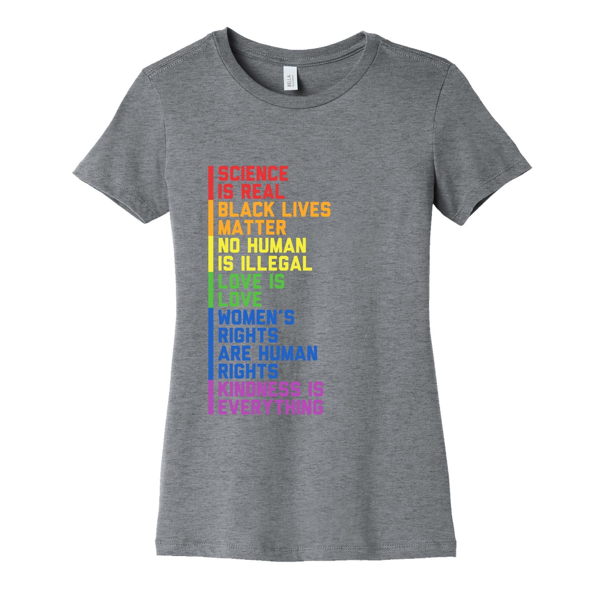 No Human Is Illegal Statement Womens Cotton Tee