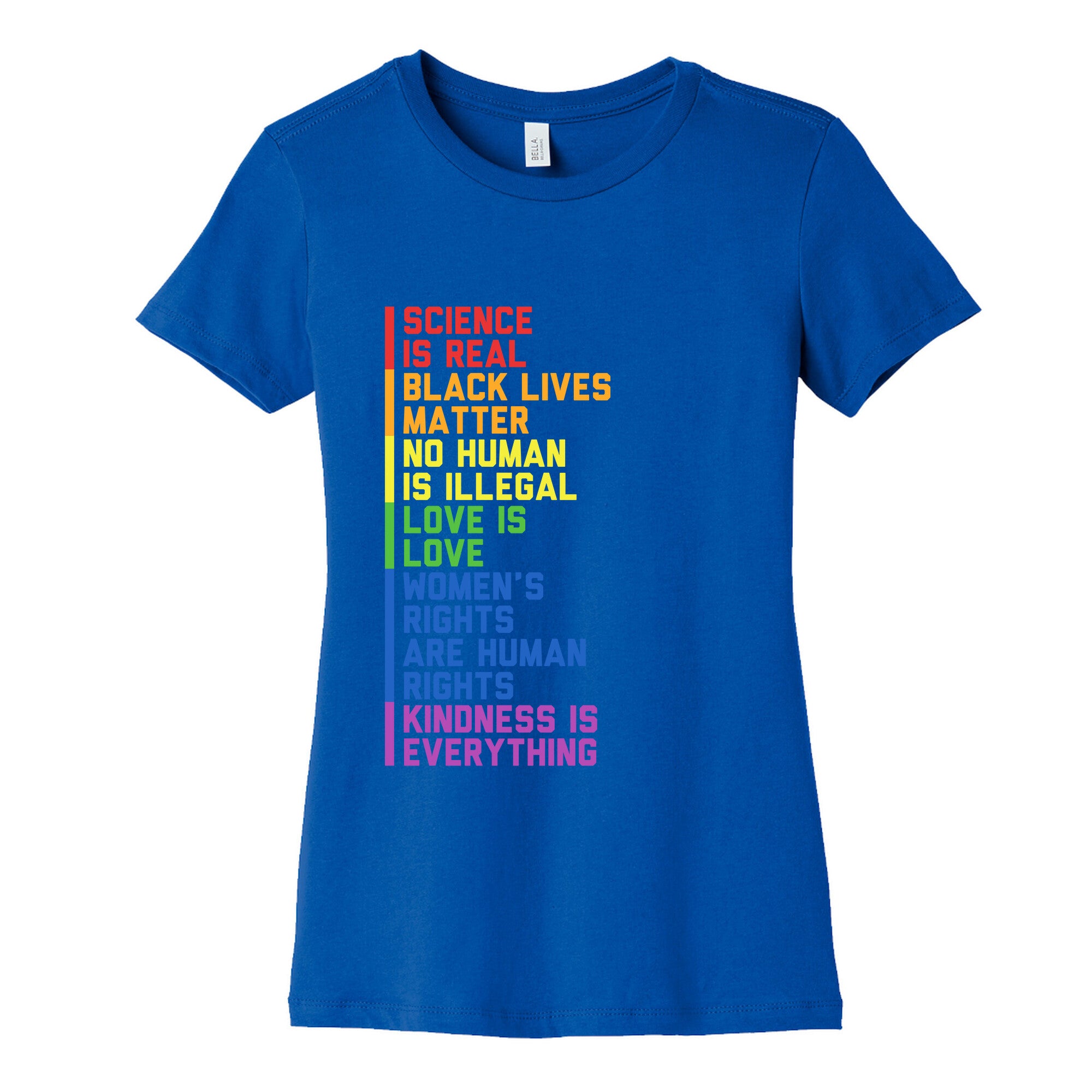 No Human Is Illegal Statement Womens Cotton Tee