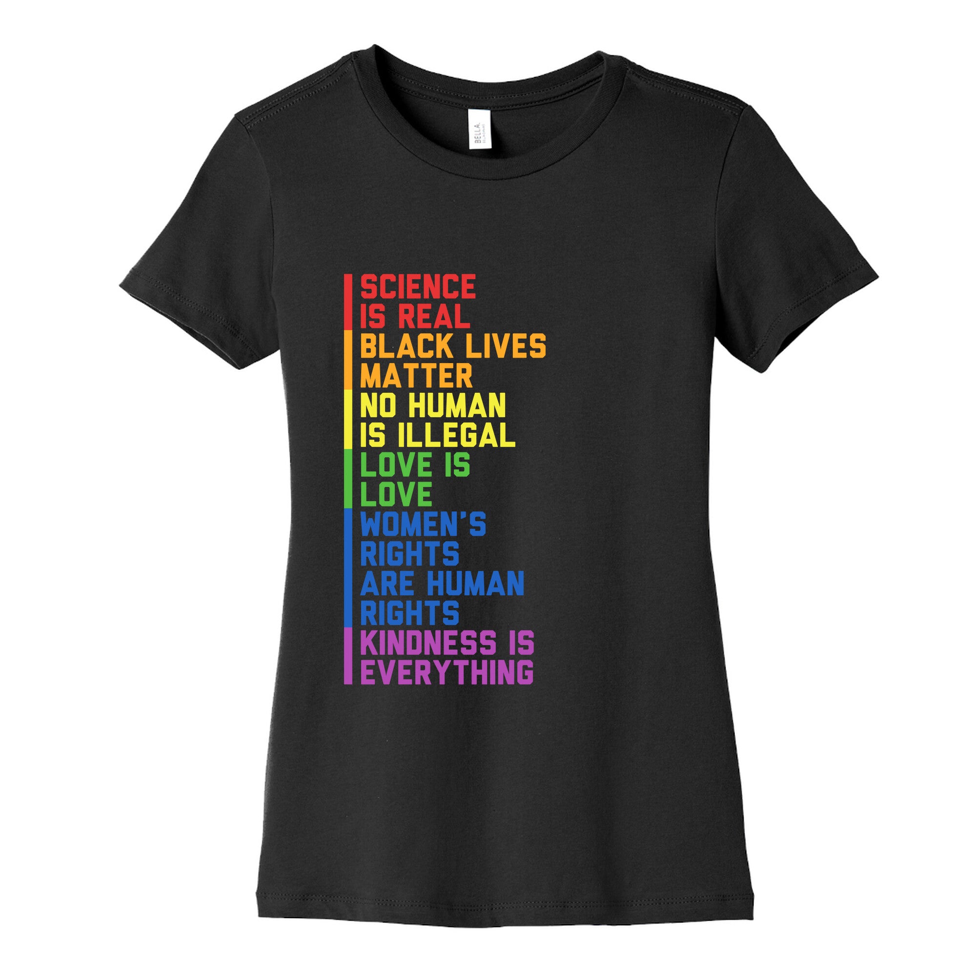 No Human Is Illegal Statement Womens Cotton Tee