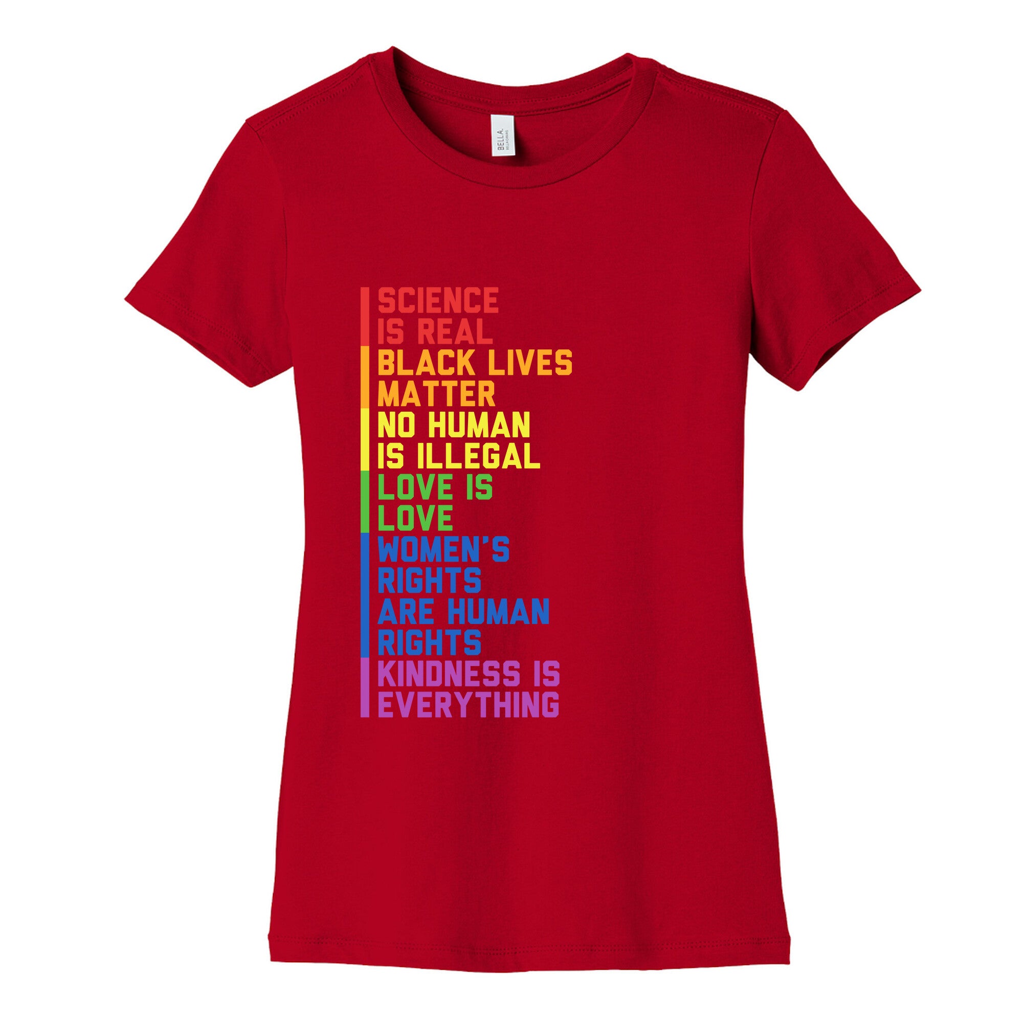 No Human Is Illegal Statement Womens Cotton Tee