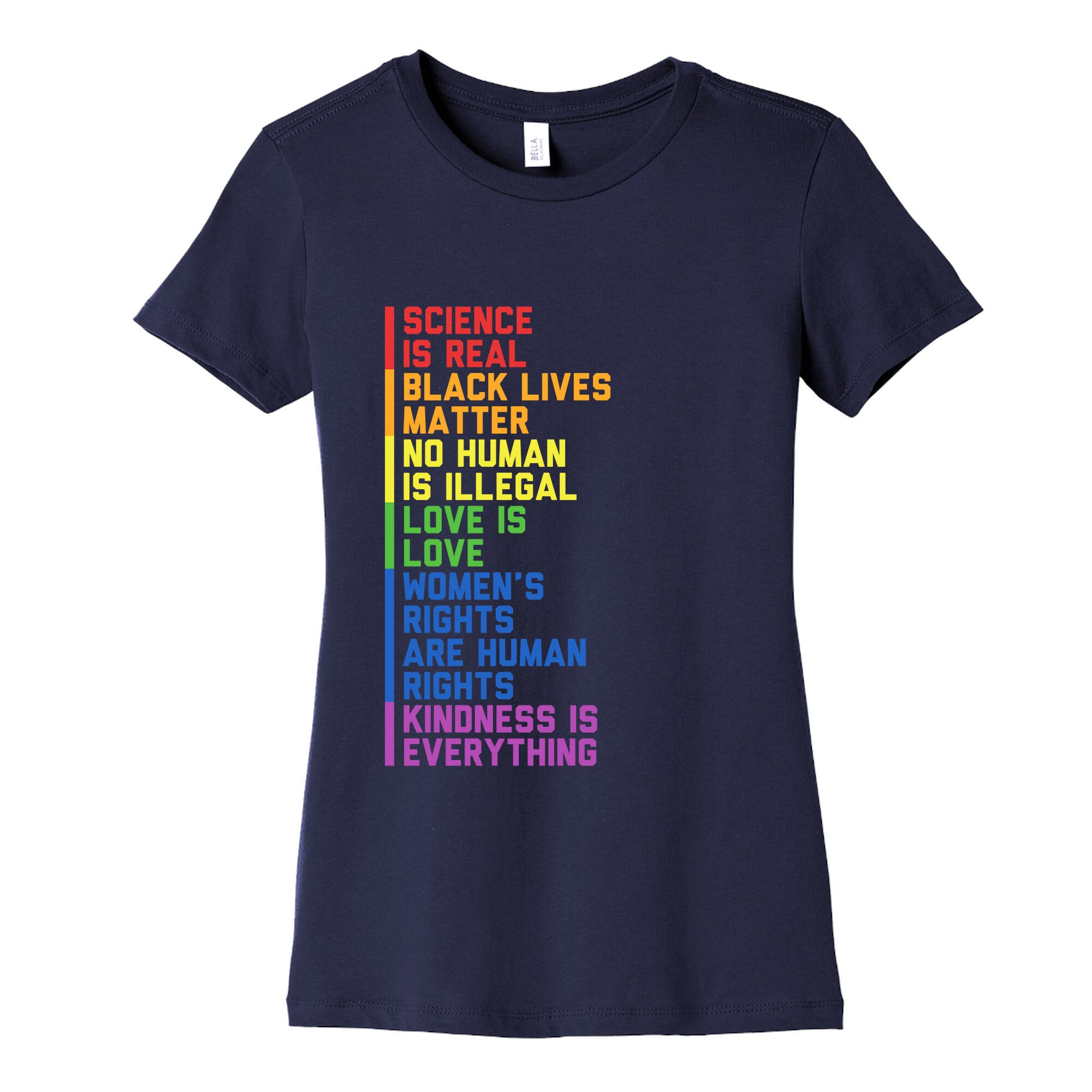 No Human Is Illegal Statement Womens Cotton Tee