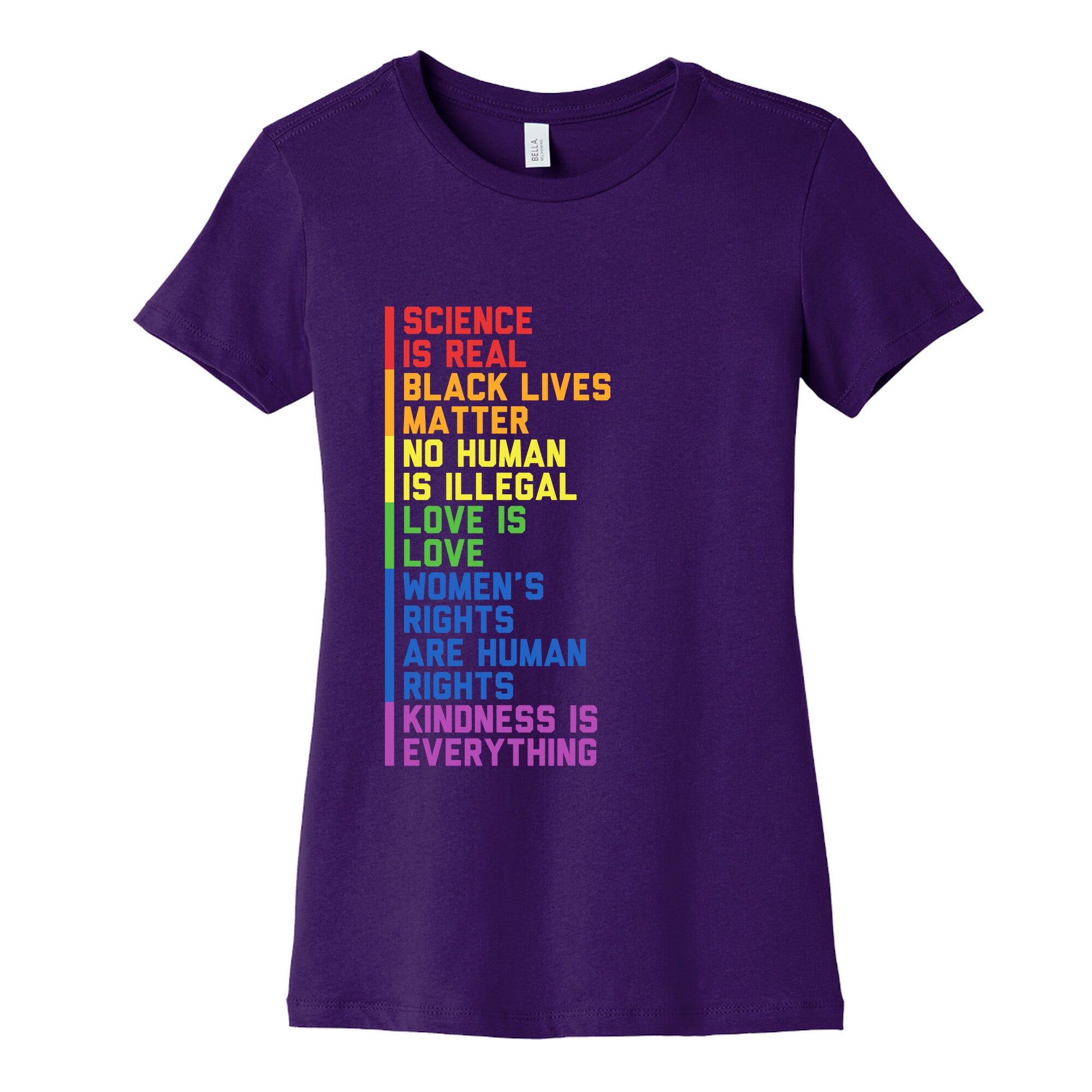 No Human Is Illegal Statement Womens Cotton Tee