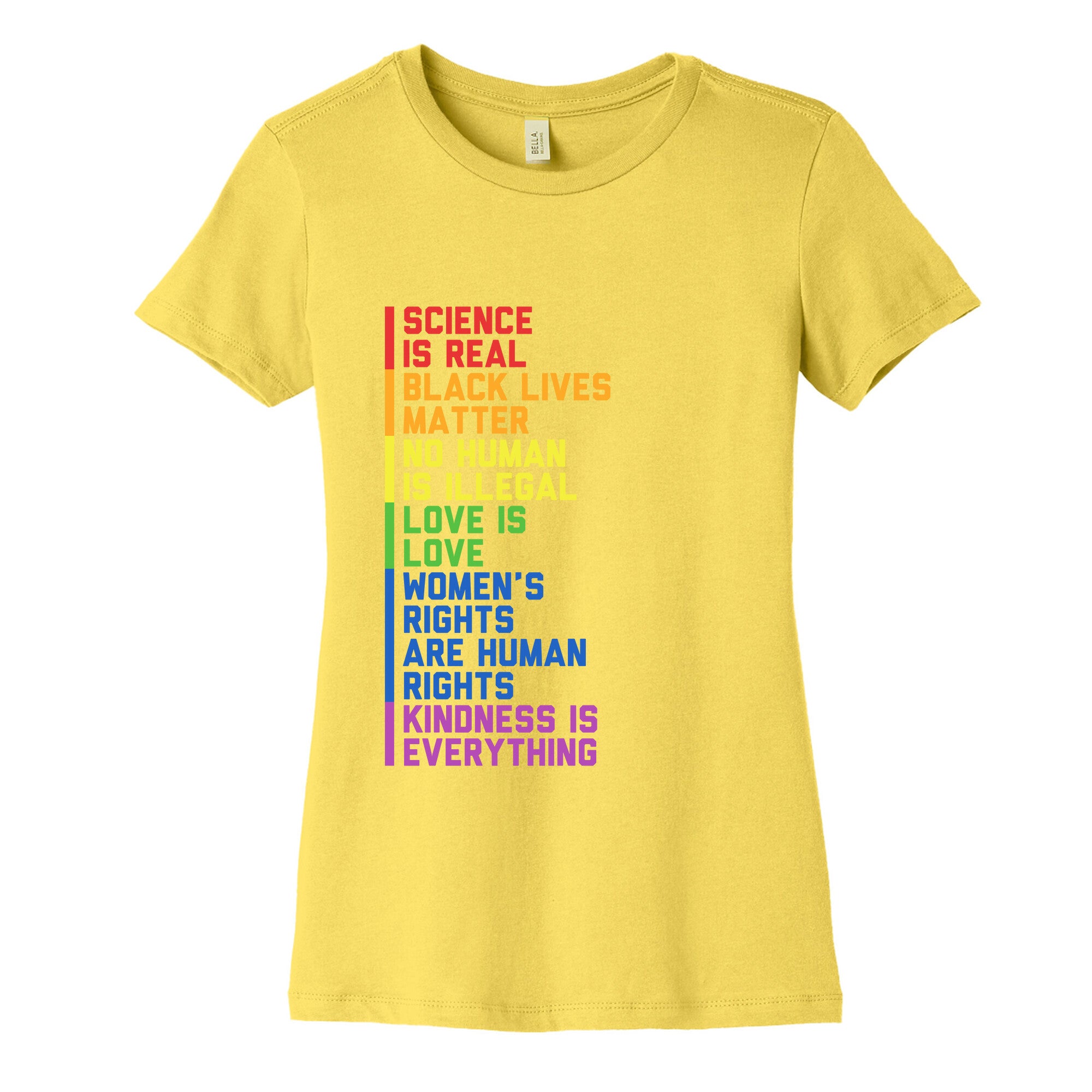 No Human Is Illegal Statement Womens Cotton Tee
