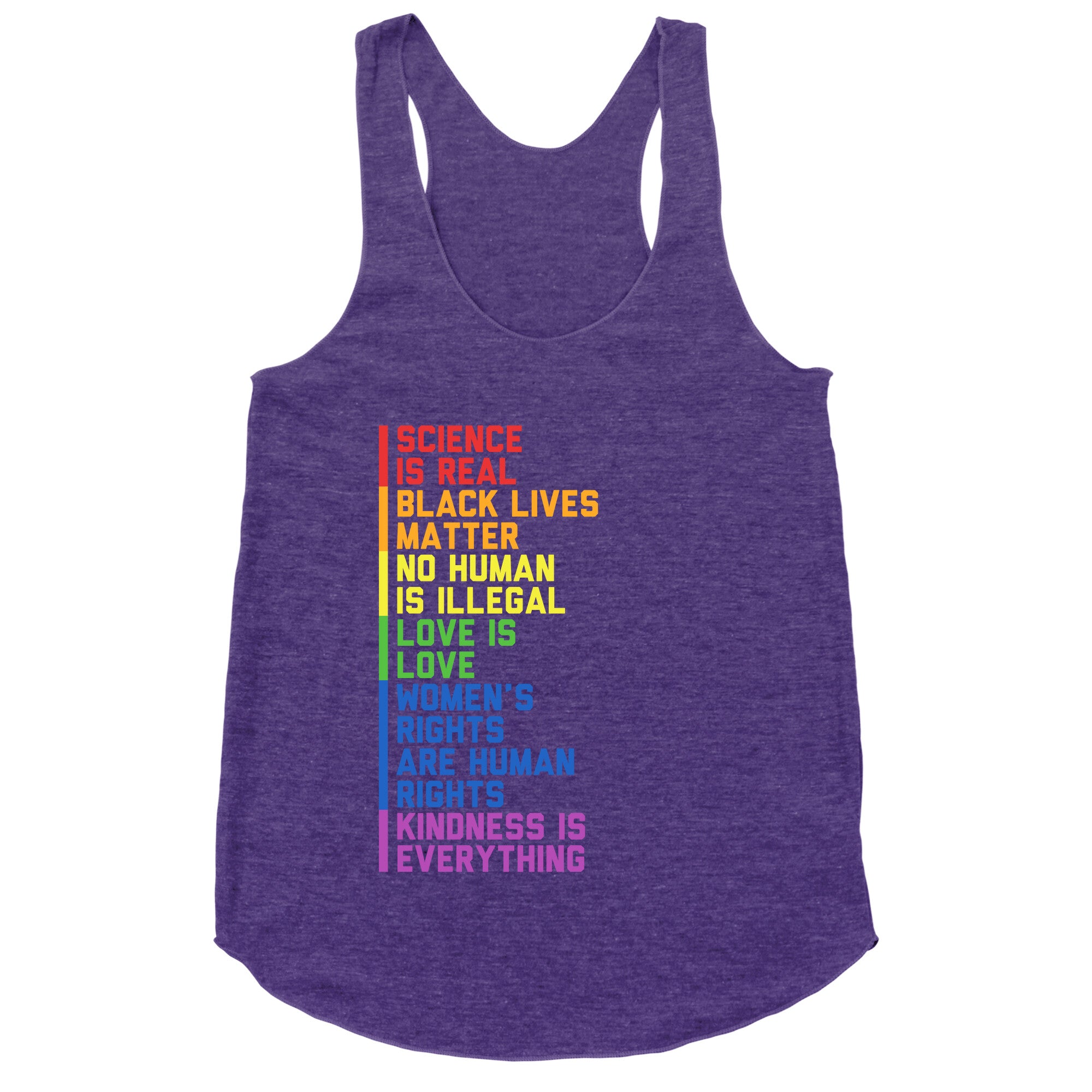 No Human Is Illegal Statement Racerback Tank