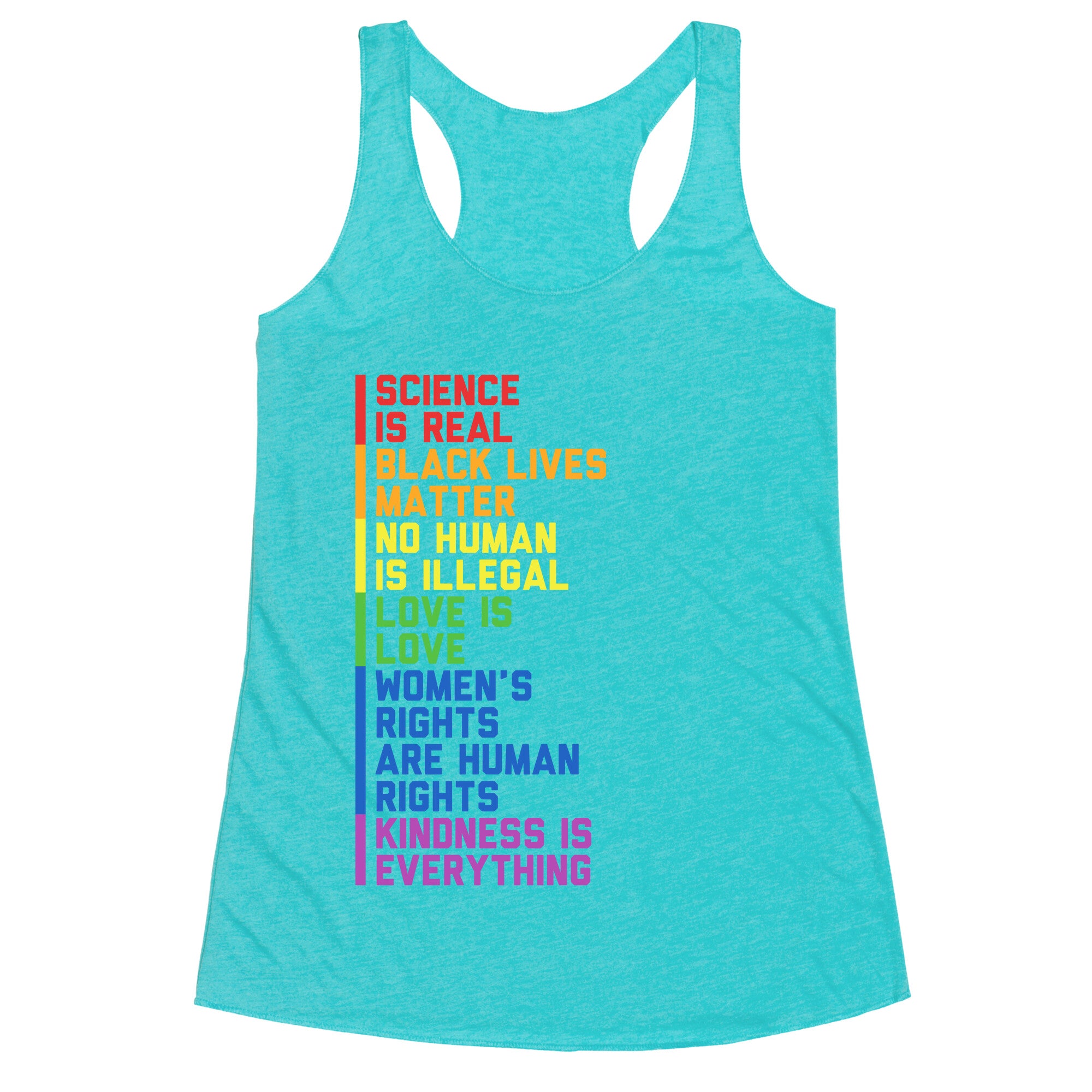 No Human Is Illegal Statement Racerback Tank