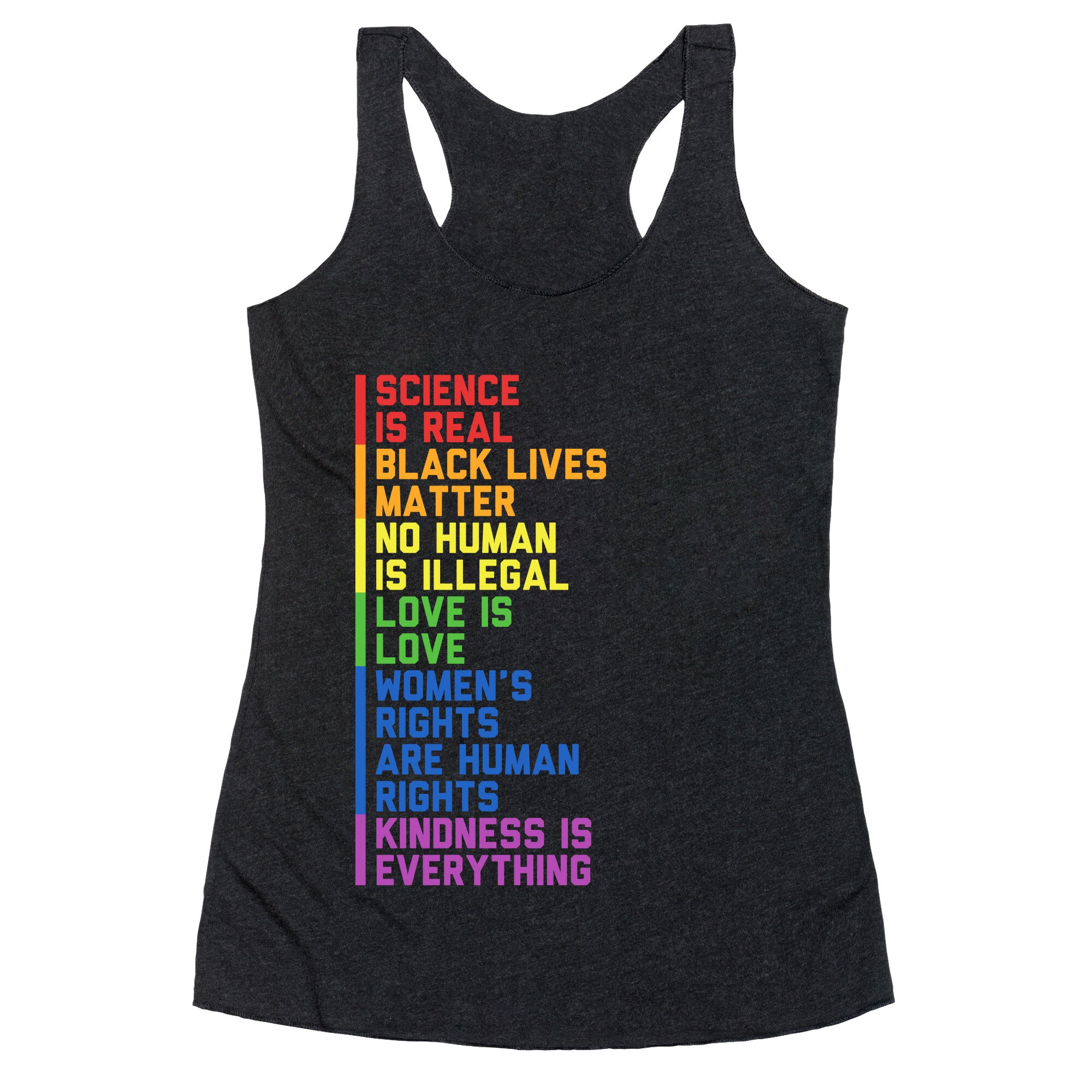 No Human Is Illegal Statement Racerback Tank