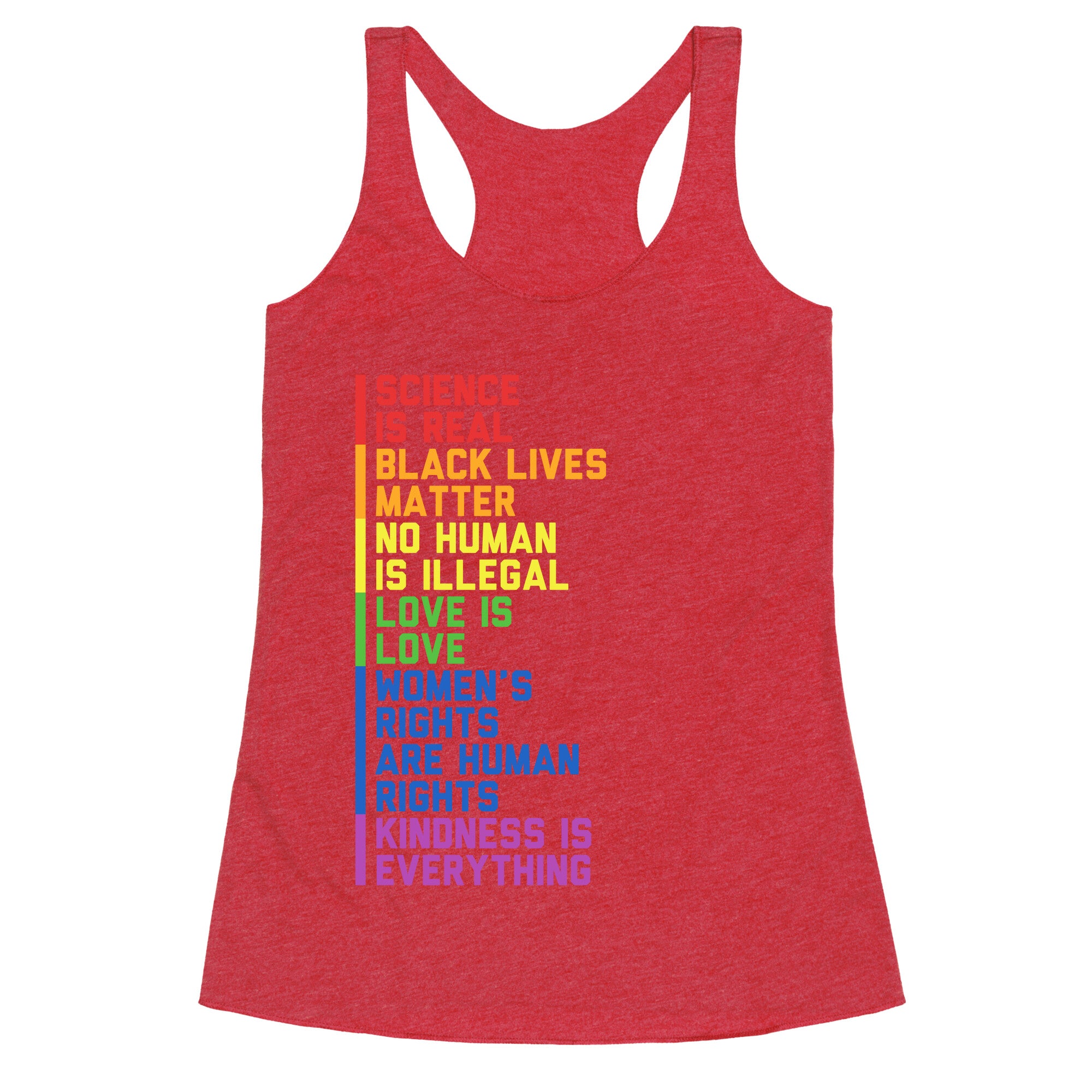 No Human Is Illegal Statement Racerback Tank