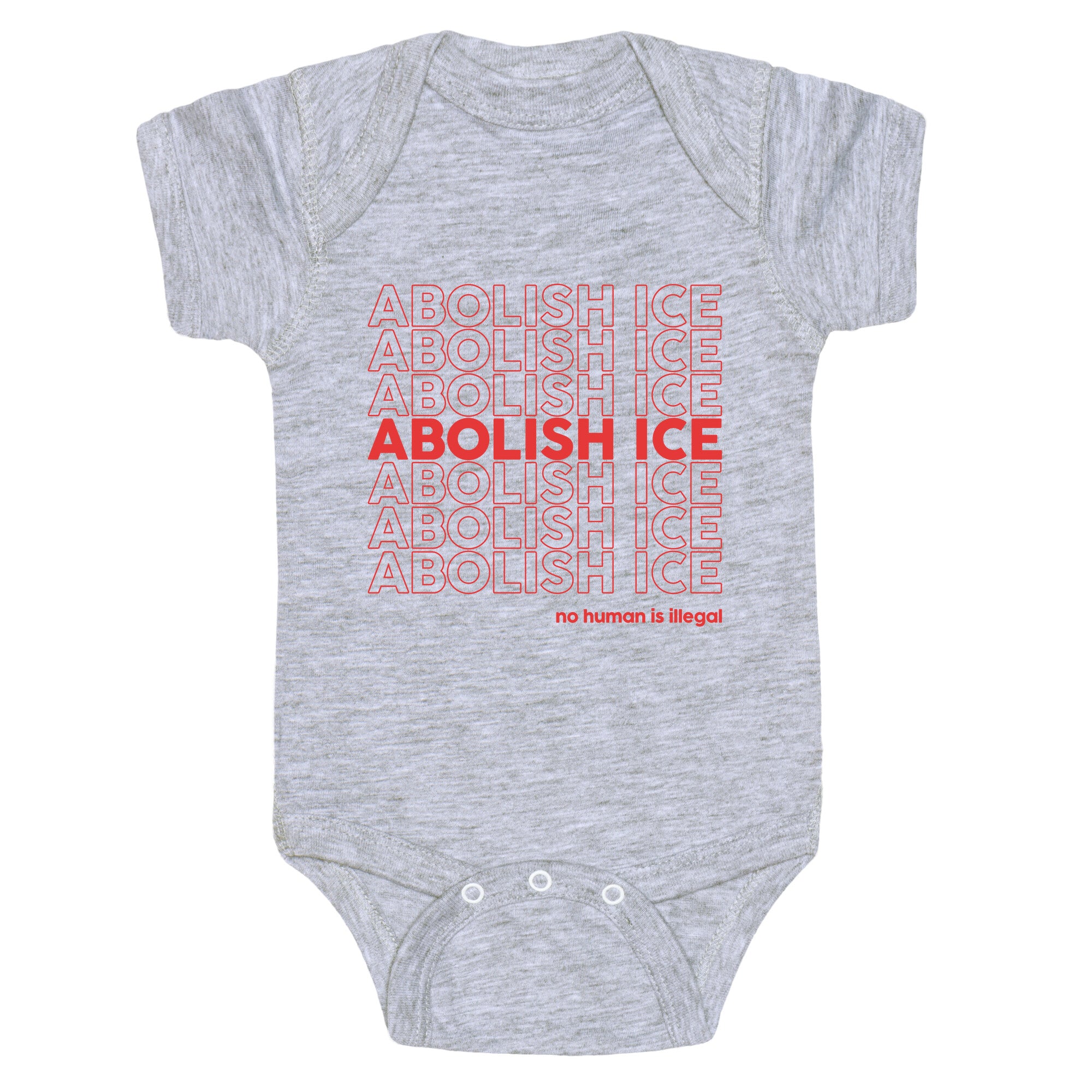 Abolish Ice Red Baby One-Piece