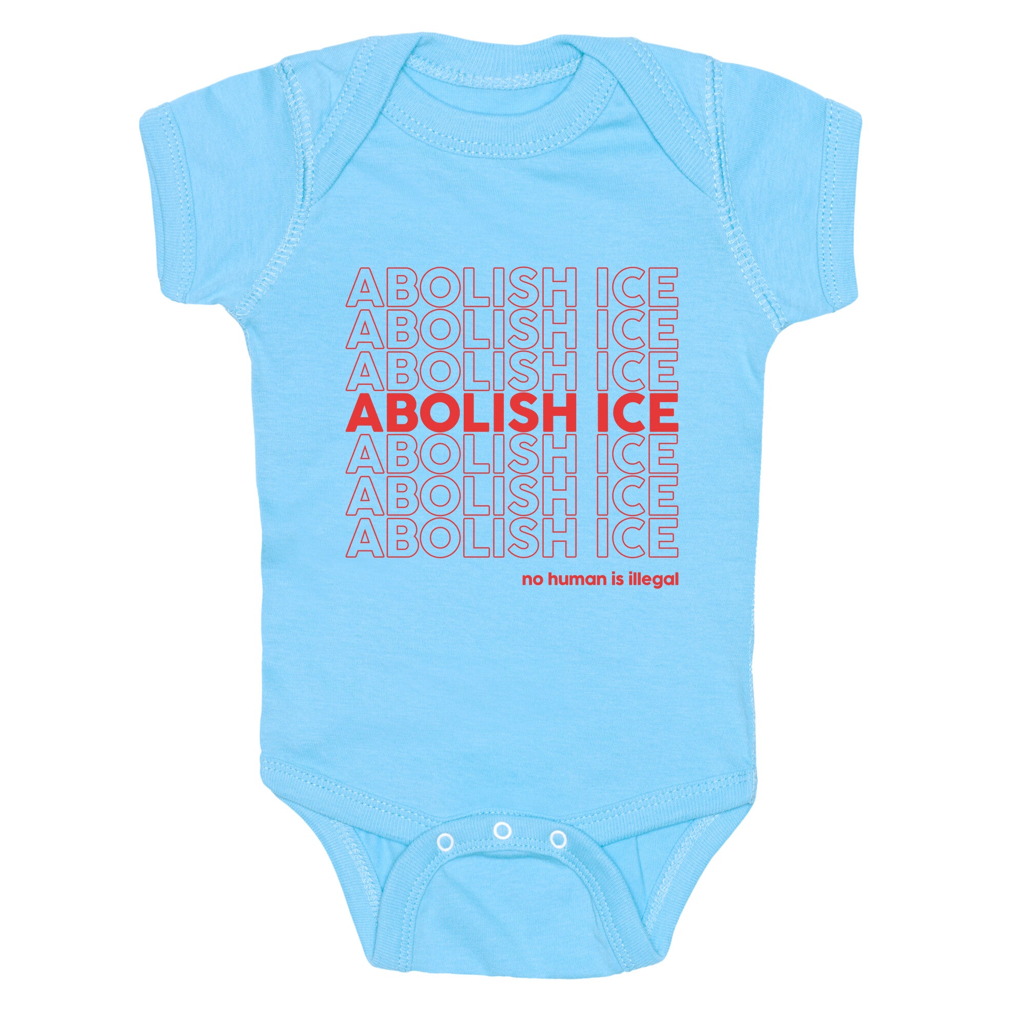 Abolish Ice Red Baby One-Piece