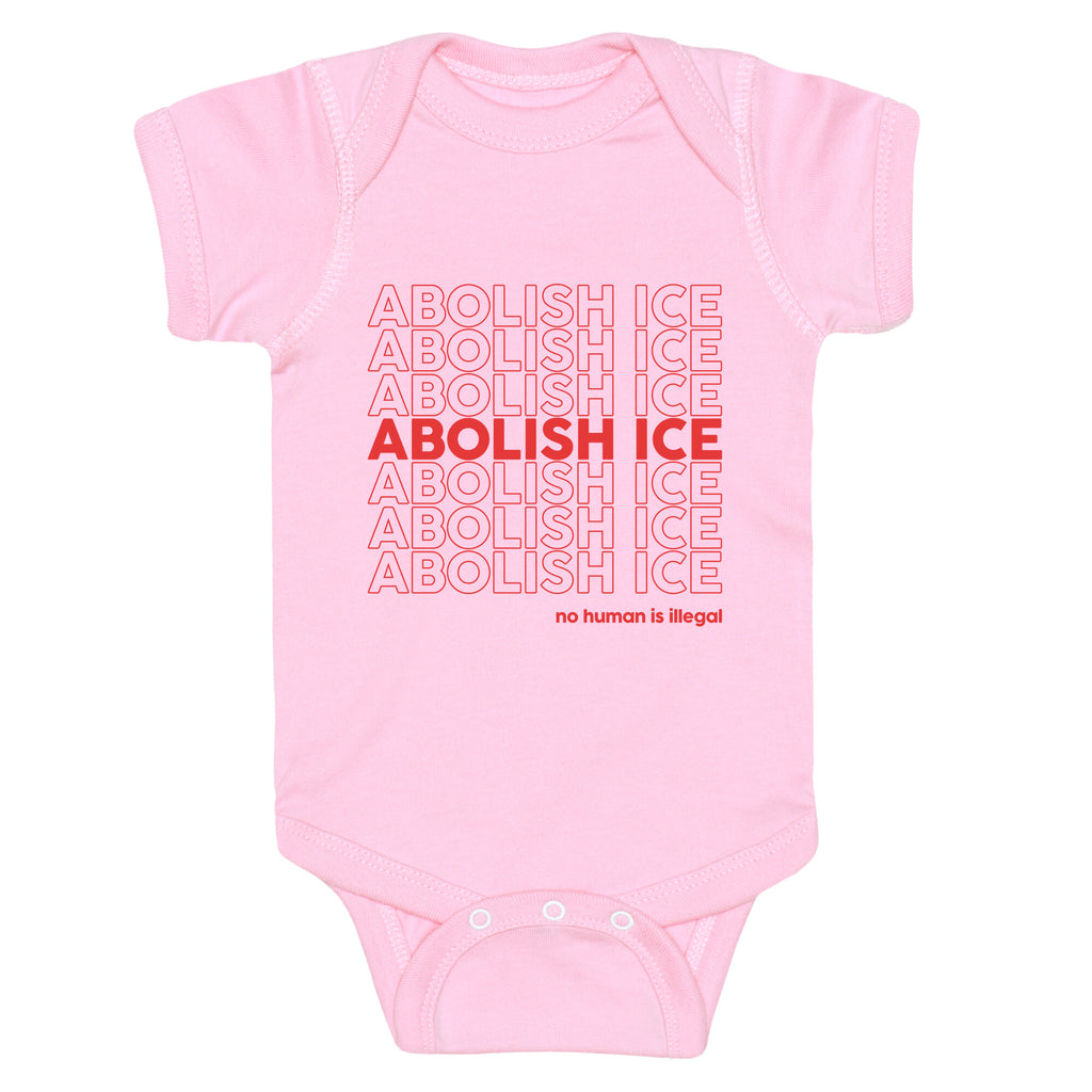 Abolish Ice Red Baby One-Piece