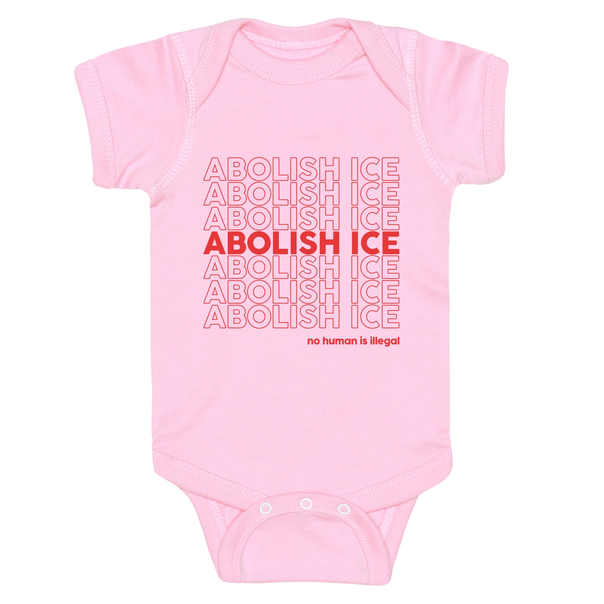 Abolish Ice Red Baby One-Piece