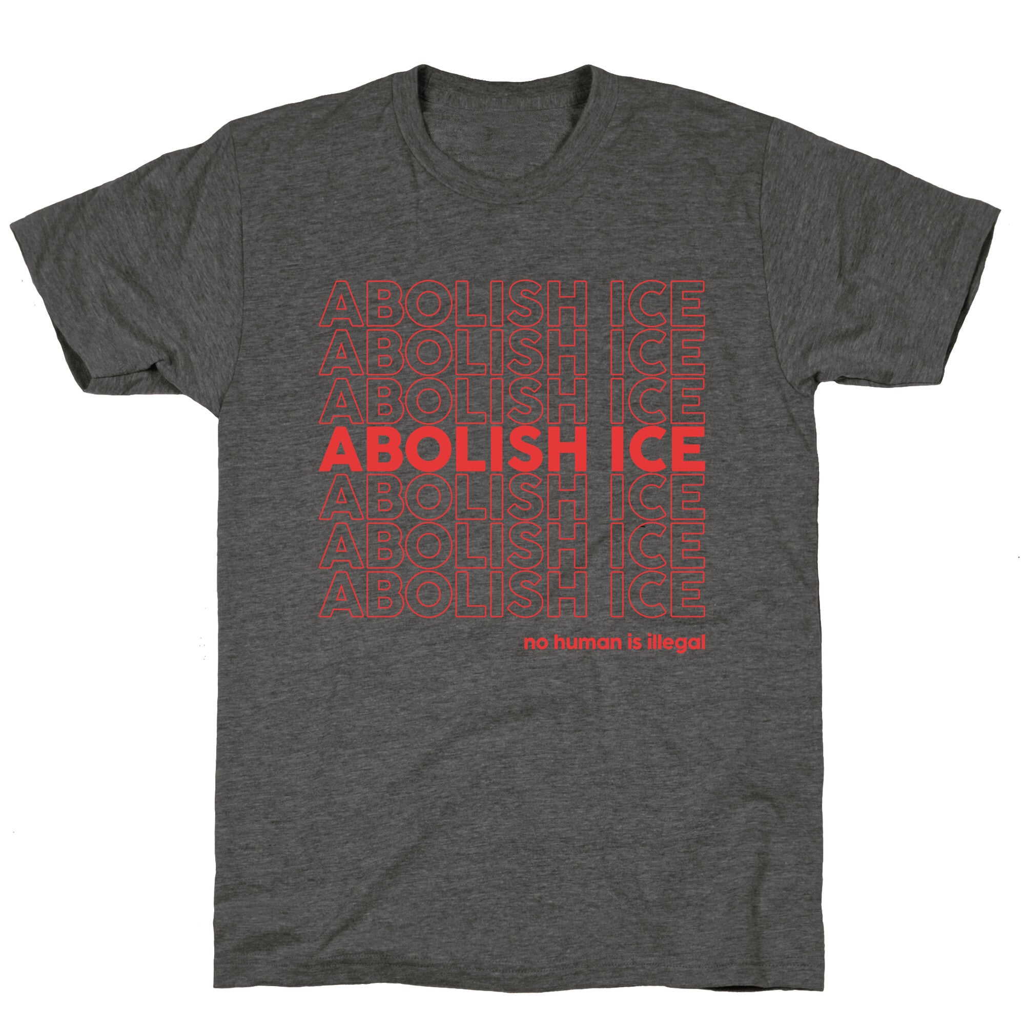 Abolish Ice Red Unisex Triblend Tee