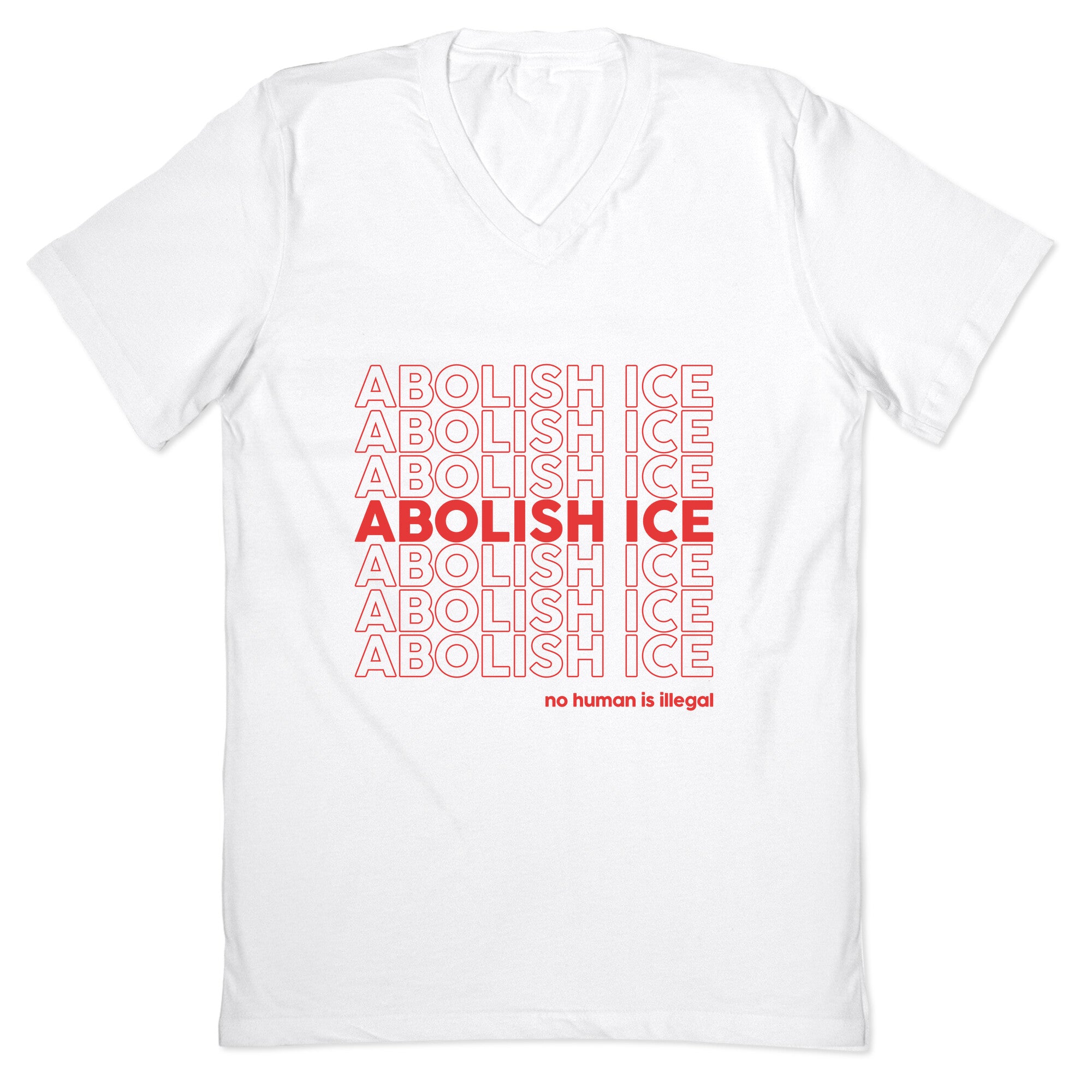 Abolish Ice Red V-Neck