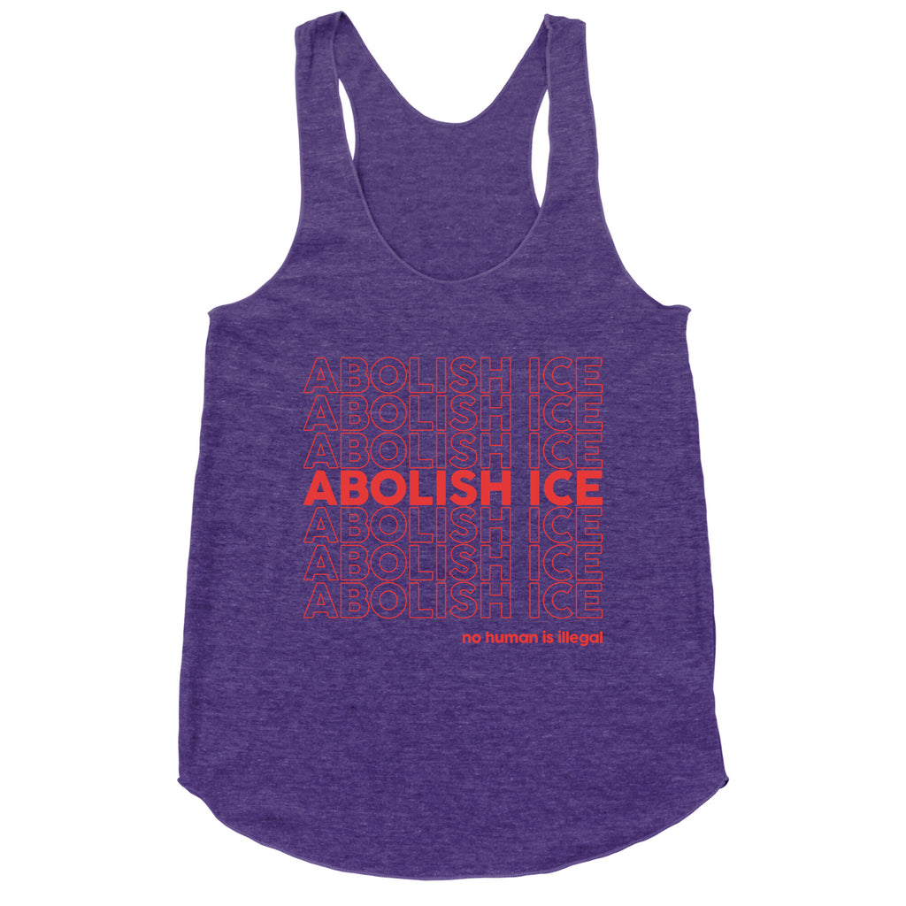 Abolish Ice Red Racerback Tank