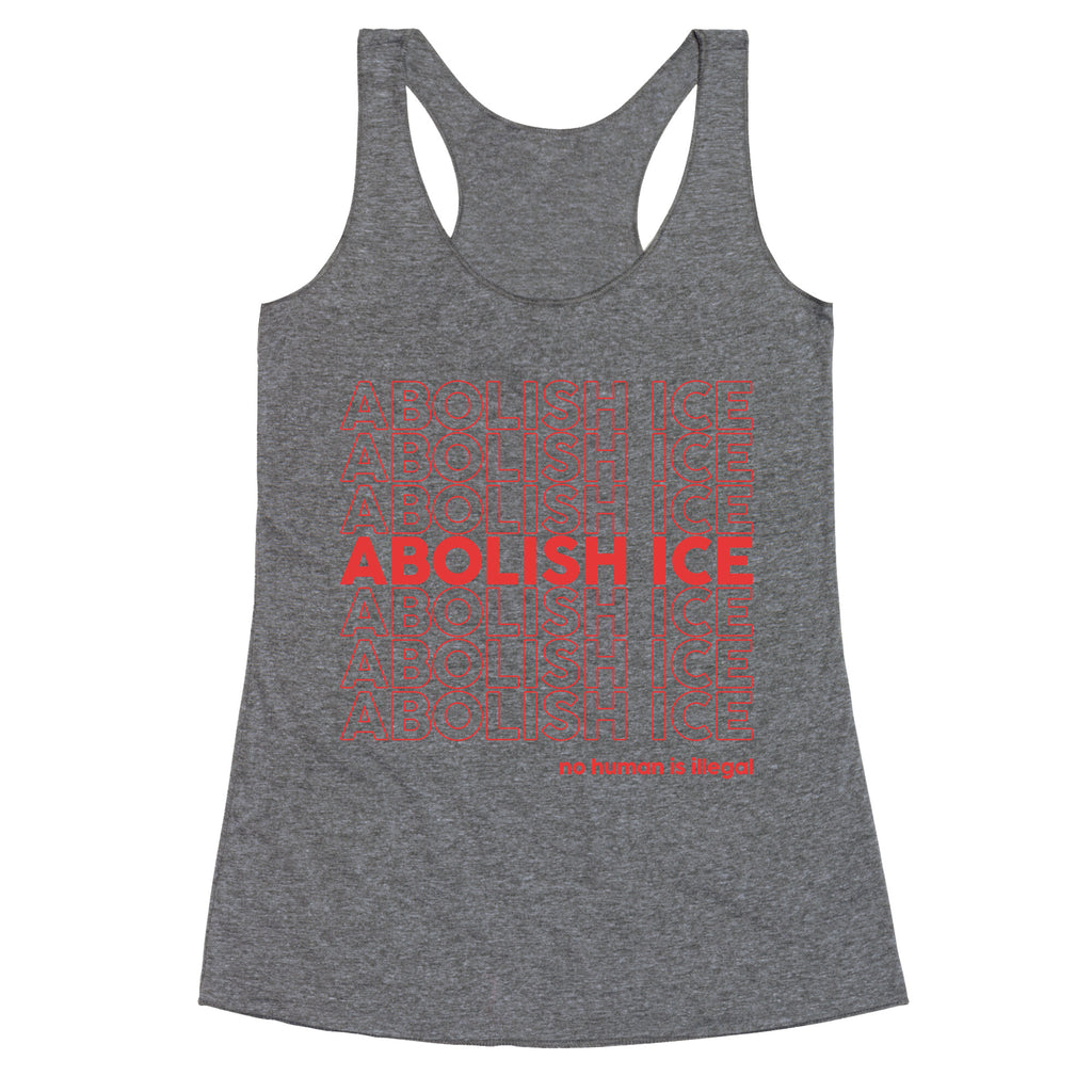 Abolish Ice Red Racerback Tank