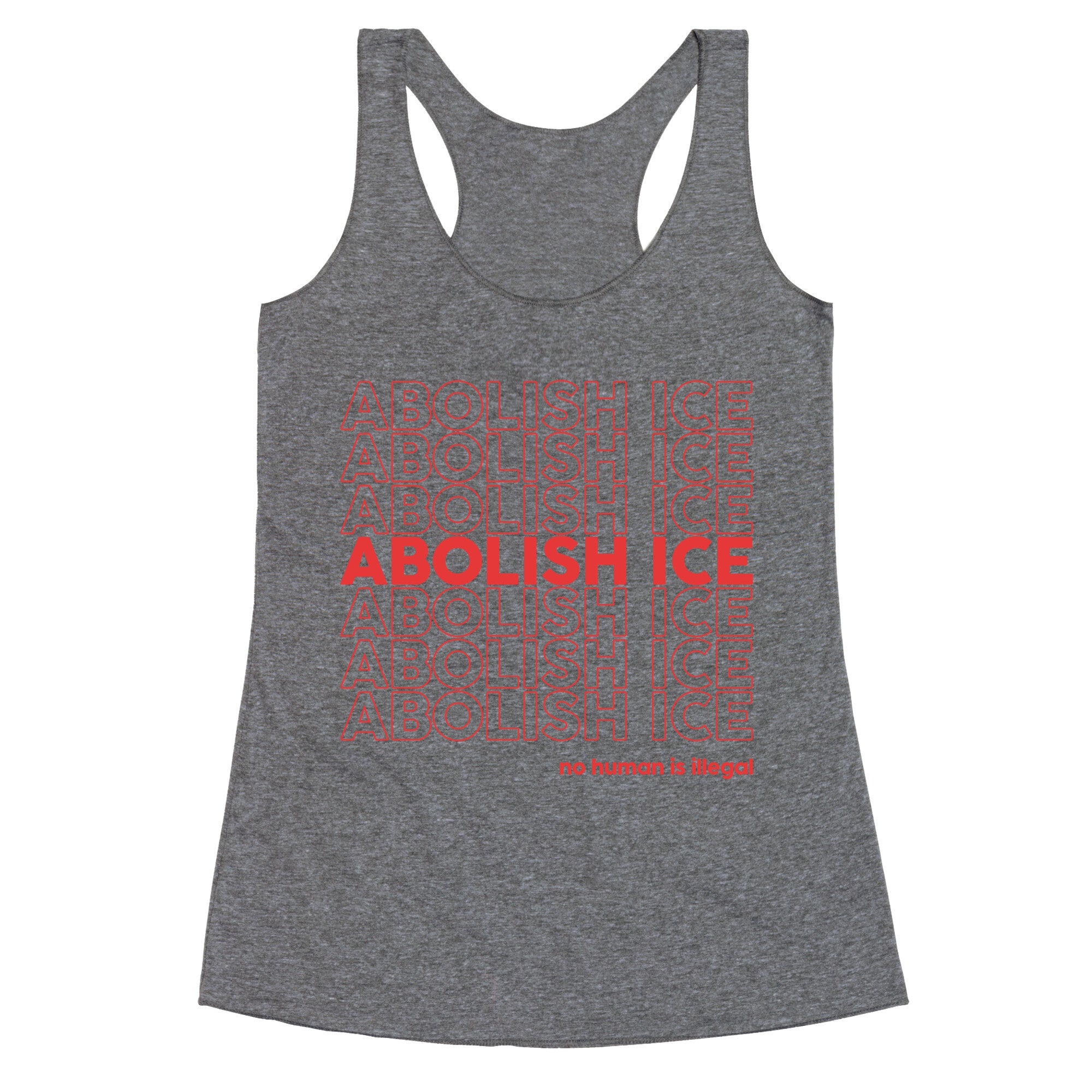 Abolish Ice Red Racerback Tank