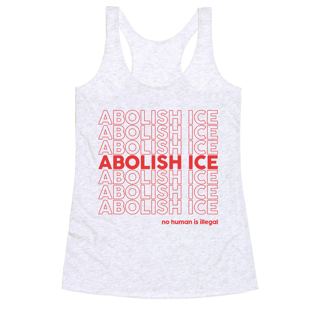 Abolish Ice Red Racerback Tank
