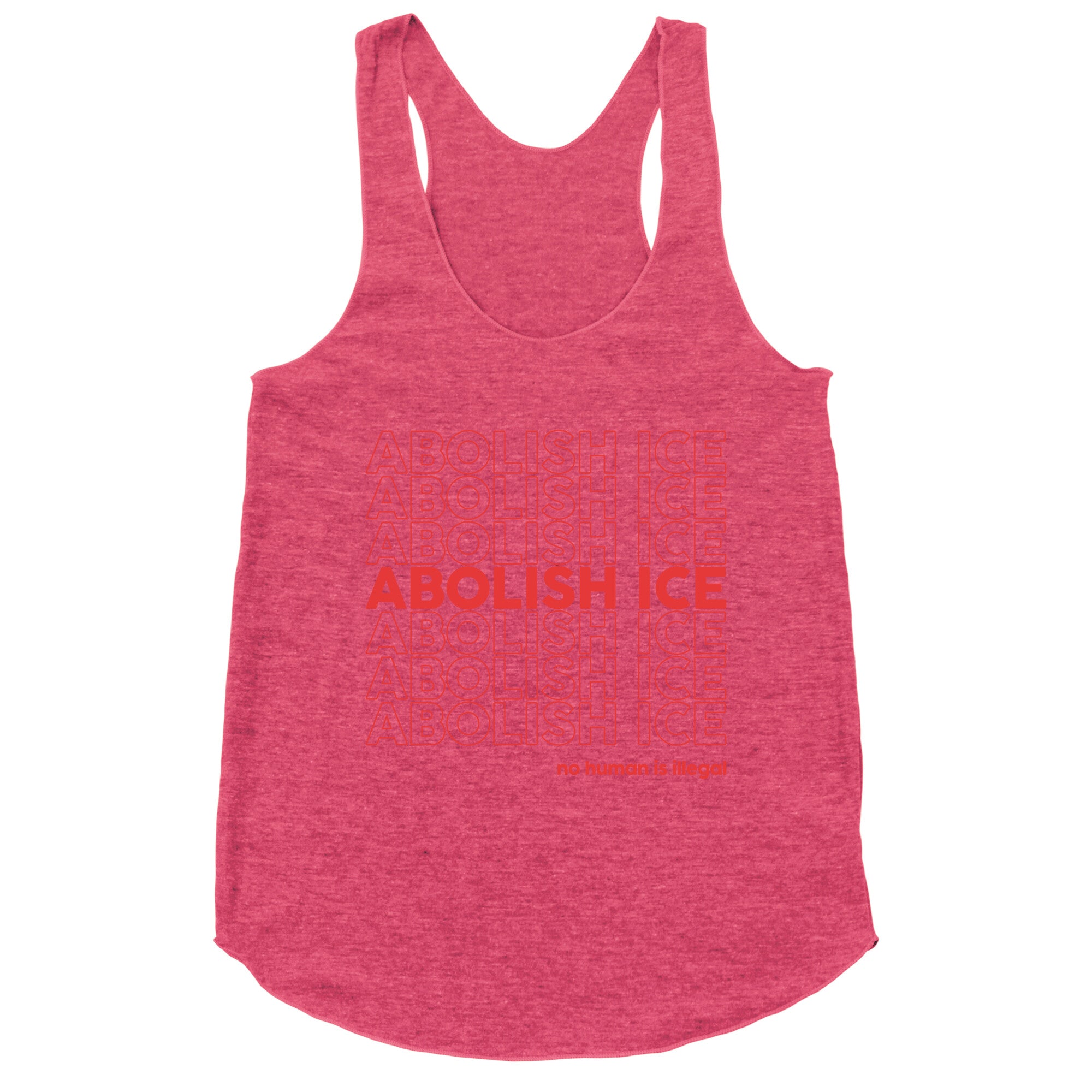Abolish Ice Red Racerback Tank