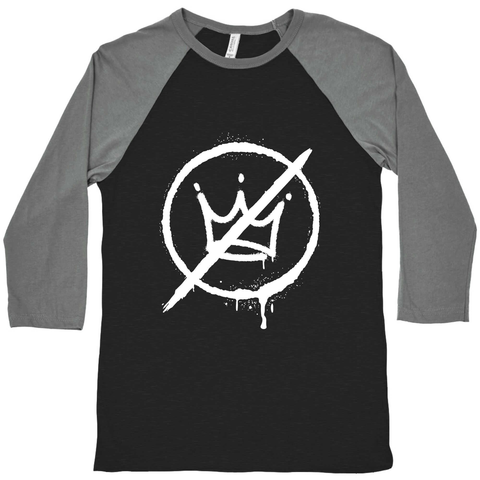 No Kings Crown Anti Trump Baseball Tee